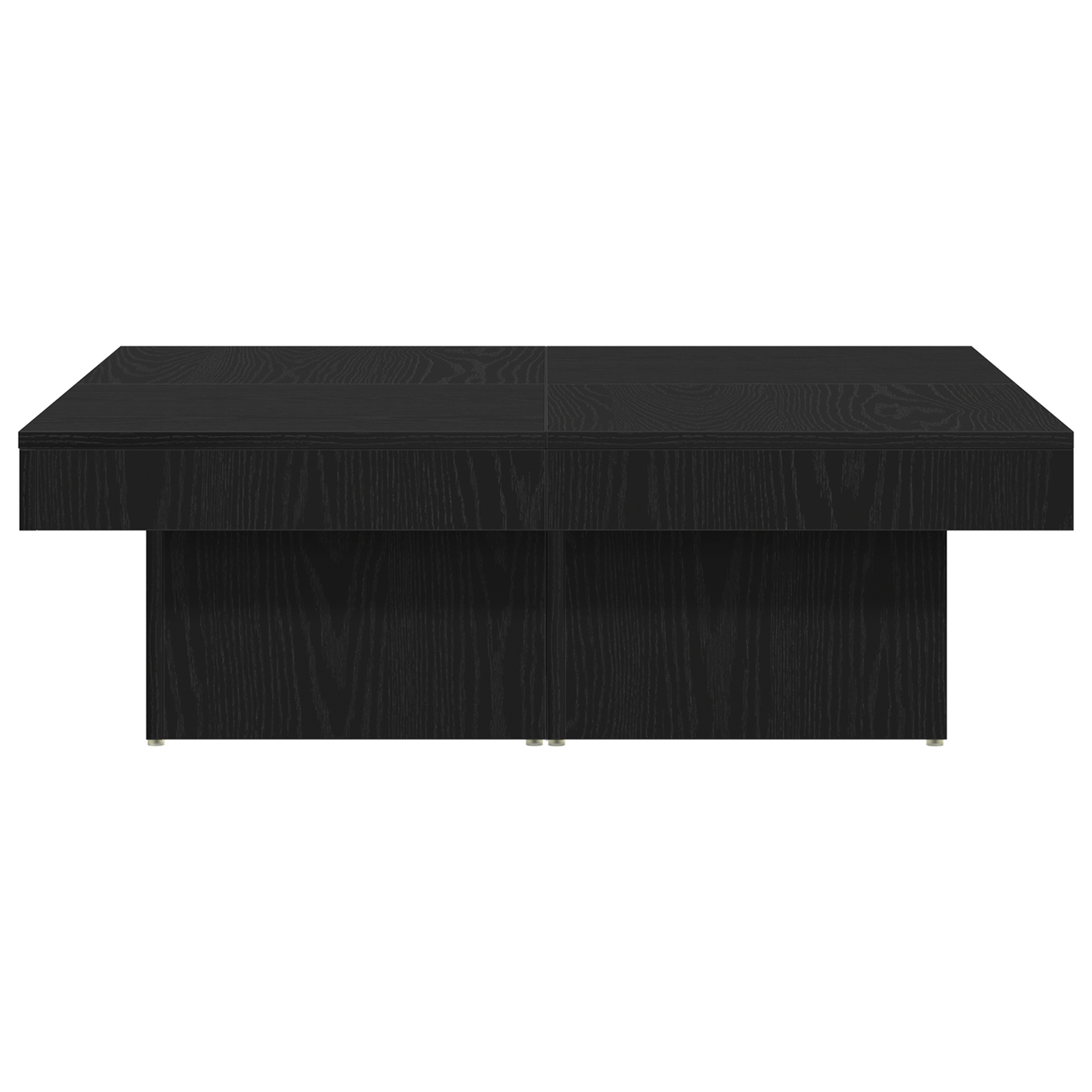 Kaffebord Sort Eg 90X90X28 Cm Ingeniørtræ