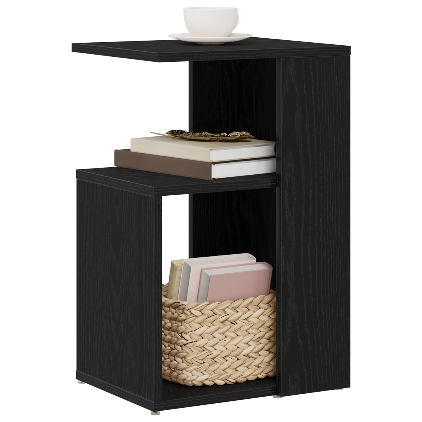 Sidebord Sort Eg 36X30X56 Cm Konstrueret Træ