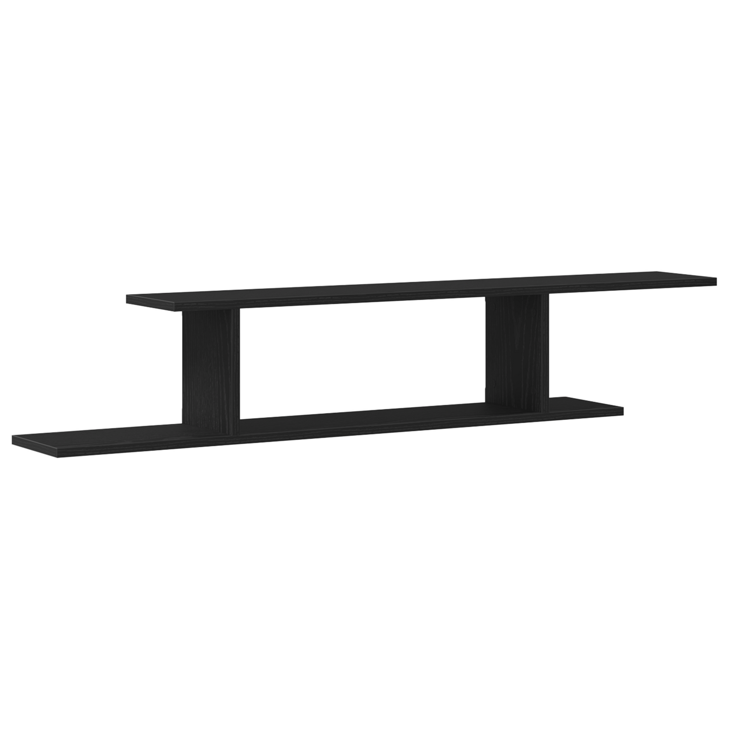 Tv-Hylde Sort Eg 125X18X23 Cm Bygget I Træ