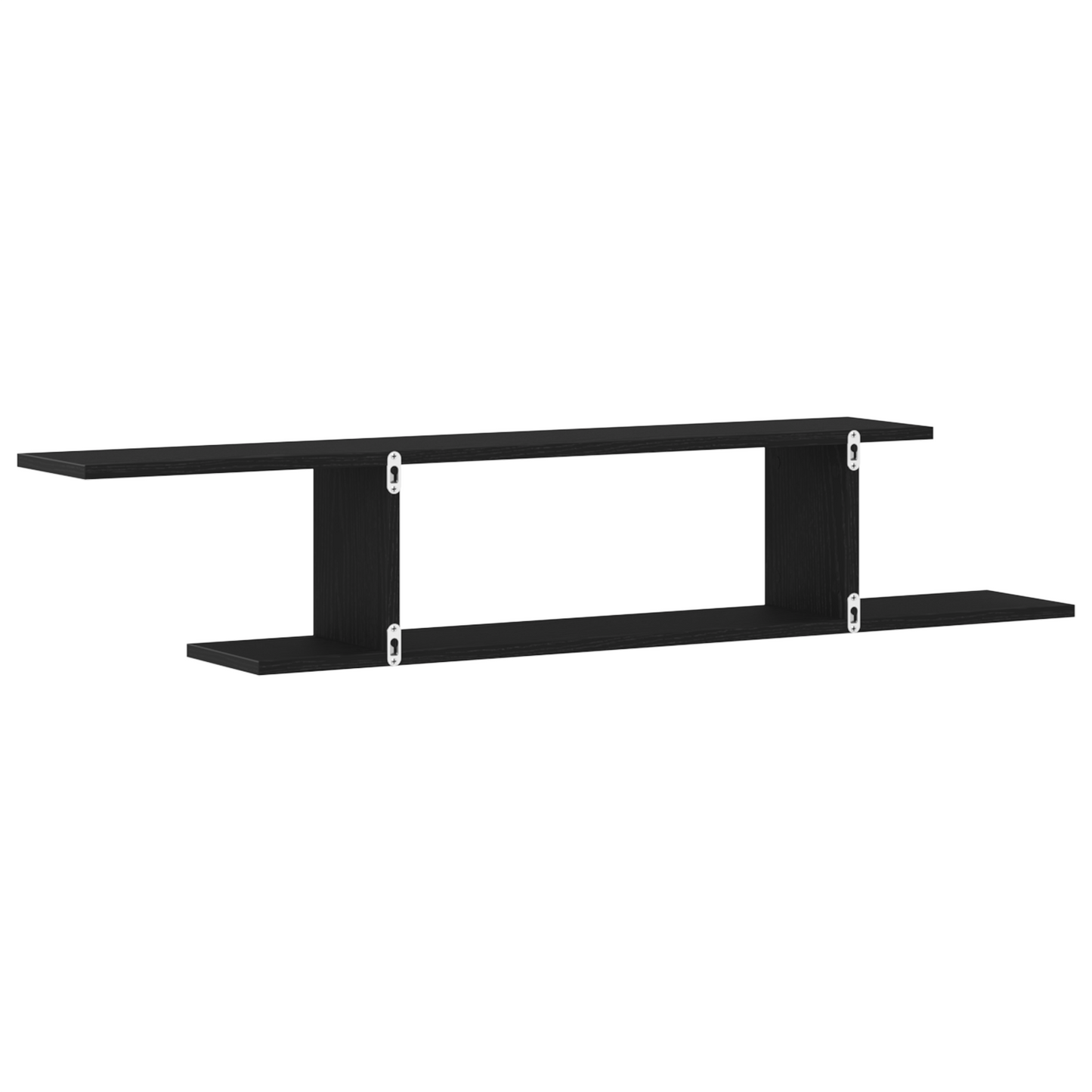 Tv-Hylde Sort Eg 125X18X23 Cm Bygget I Træ