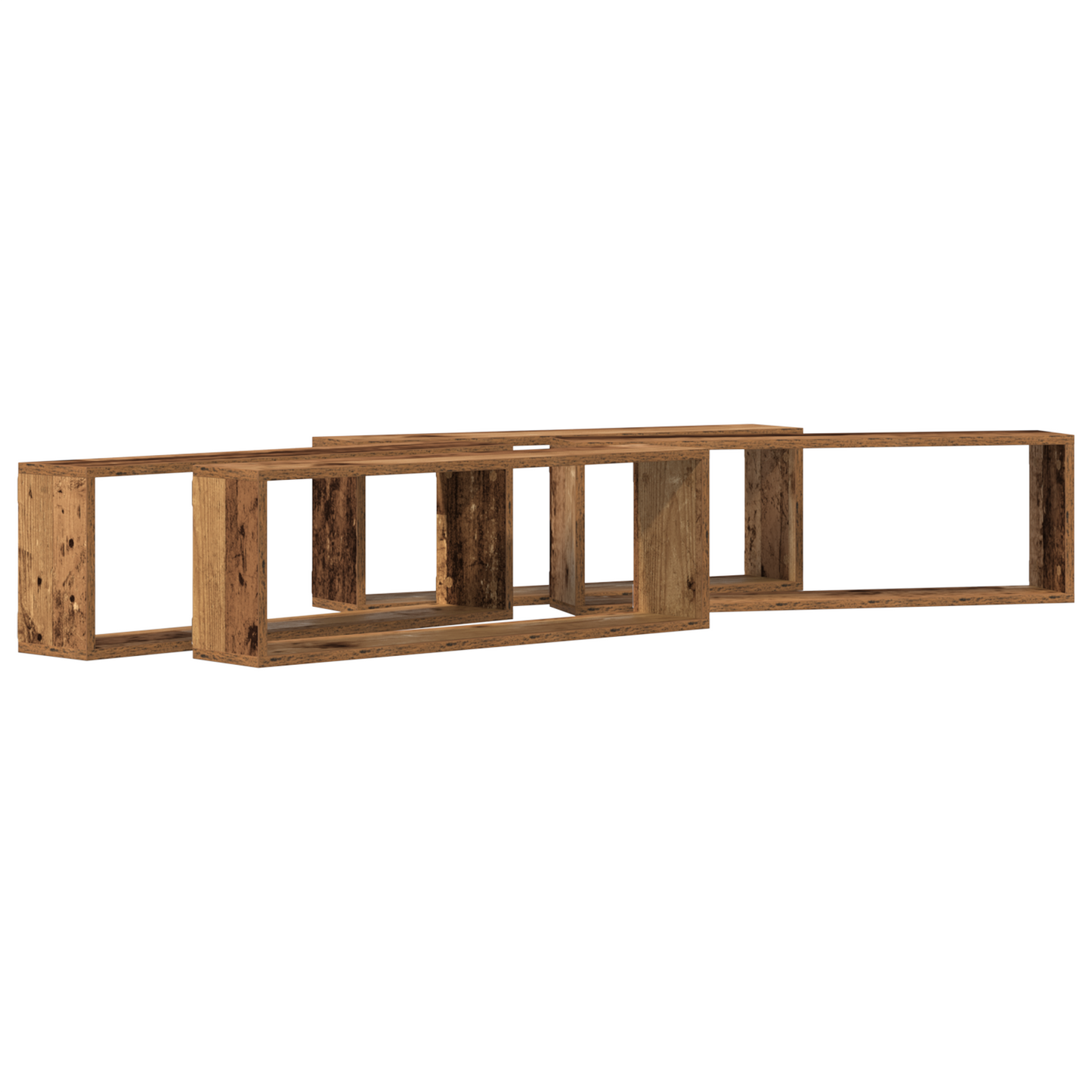 Væghylder 4 Stk Gammelt Træ 80X15X26 Cm Konstrueret Træ
