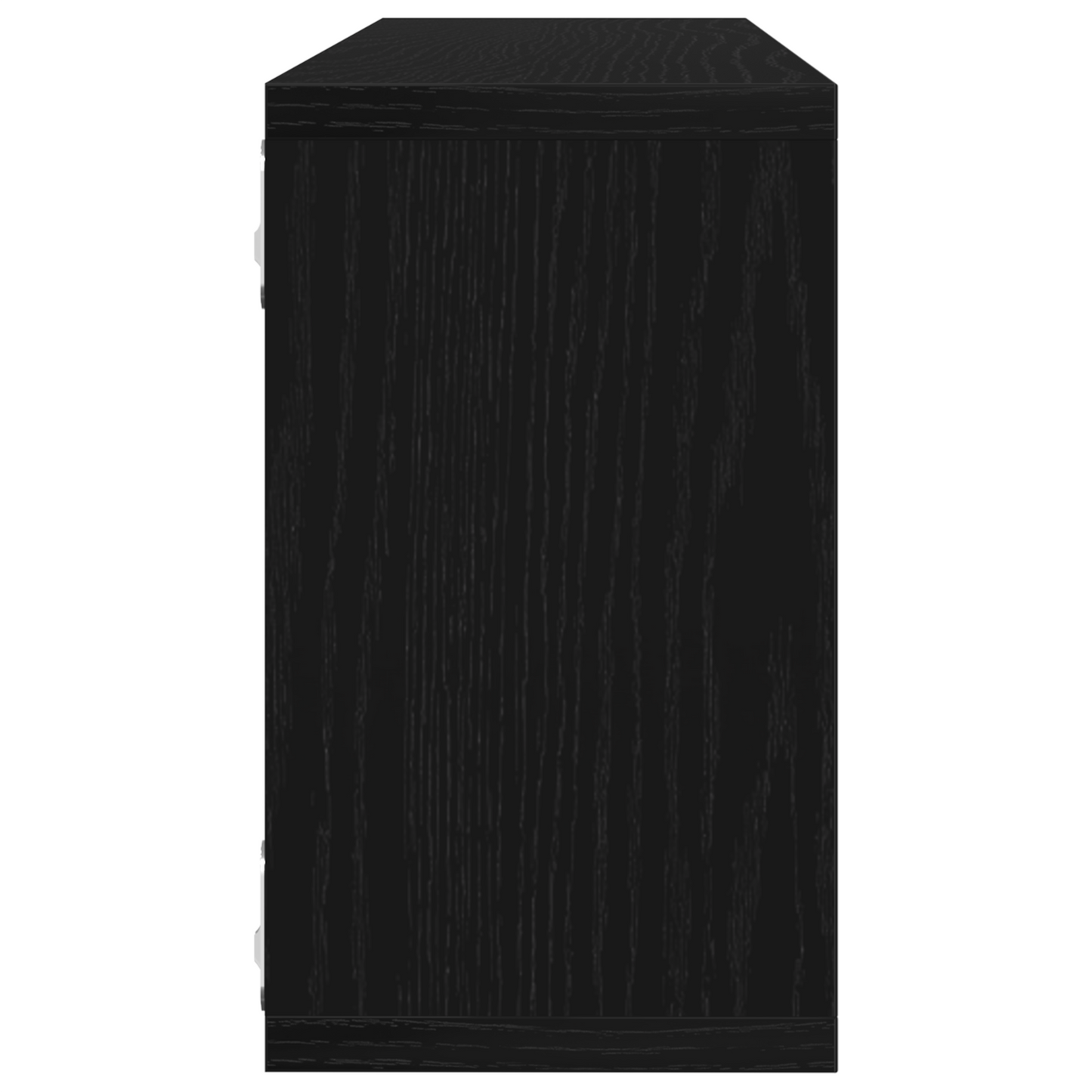 Væghylder 4 Stk Sort Eg 80X15X26 Cm Træ