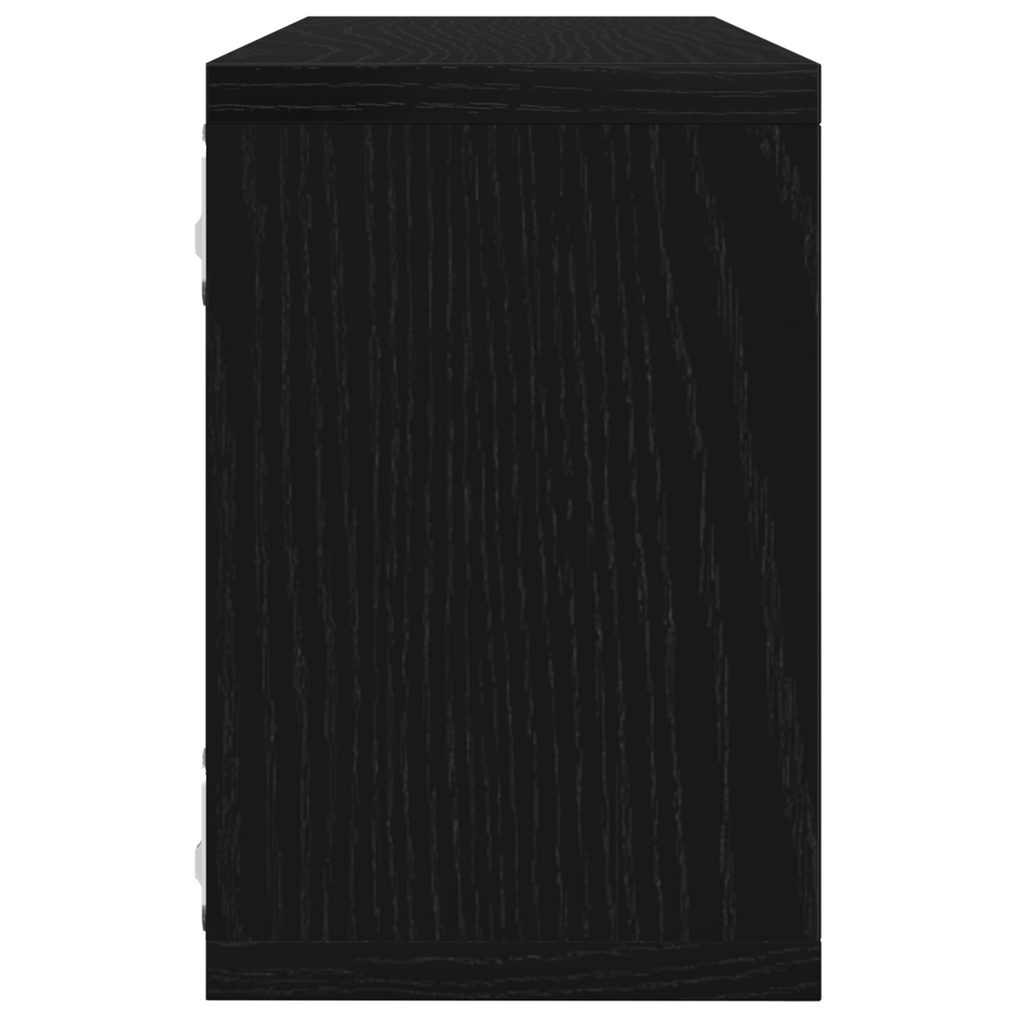 Væghylder 6 Stk Sort Eg 60X15X23 Cm Konstrueret Træ