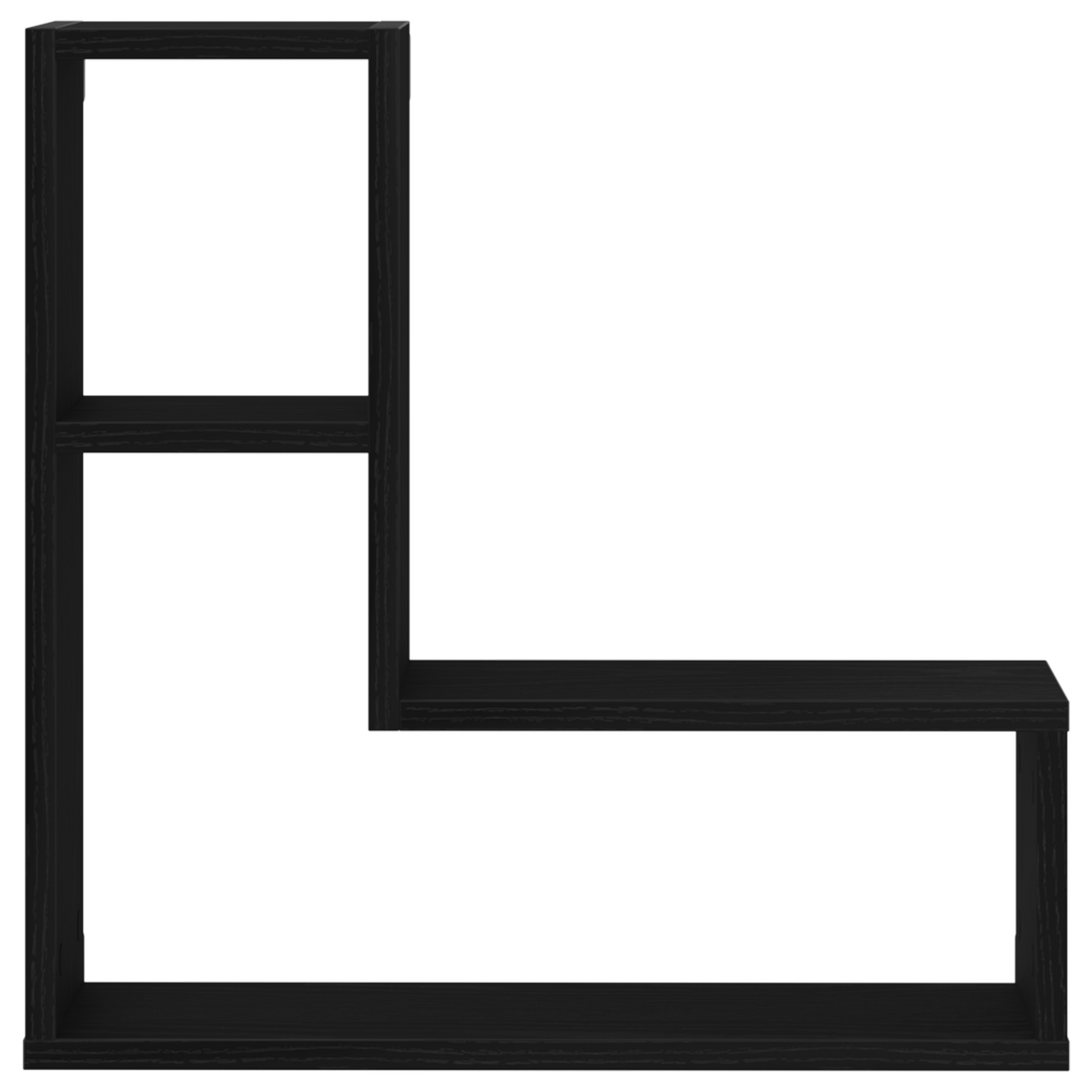 Væghylder 2 Stk Sort Eg 50X15X85 Cm Ingeniørtræ
