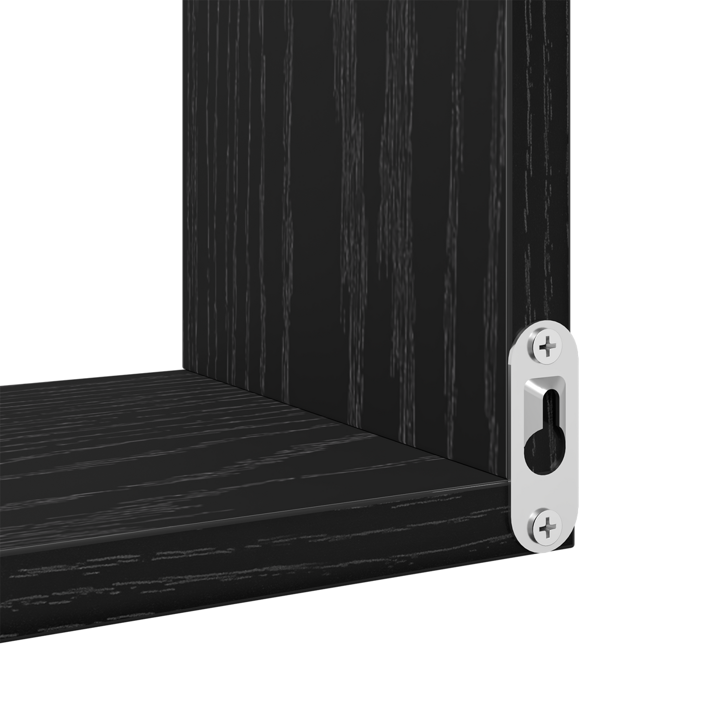 Væghylder 2 Stk Sort Eg 40X40X49,5 Cm Bygget Af Træ