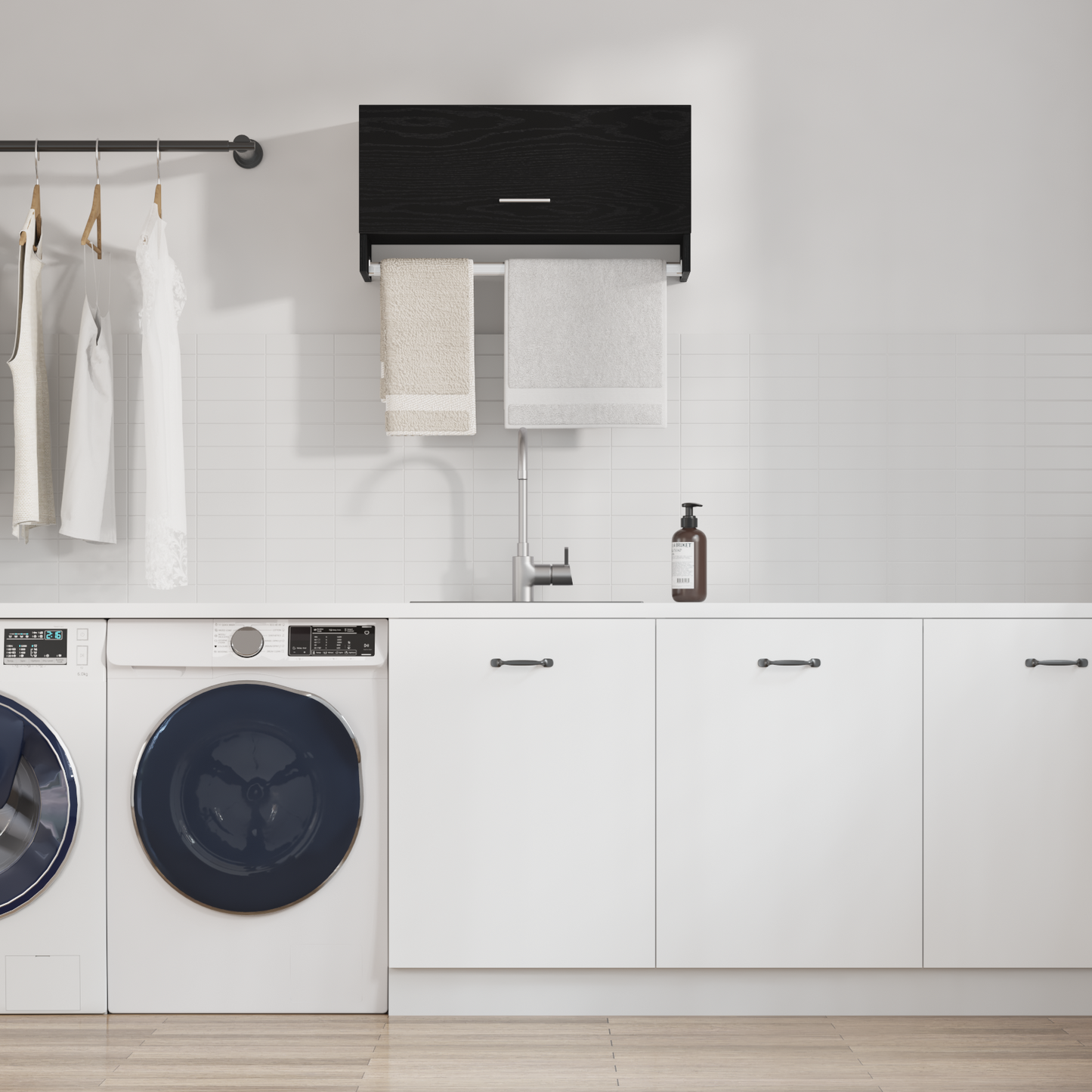 Garderobe Sort Eg 70X32,5X35 Cm - Bygget I Træ
