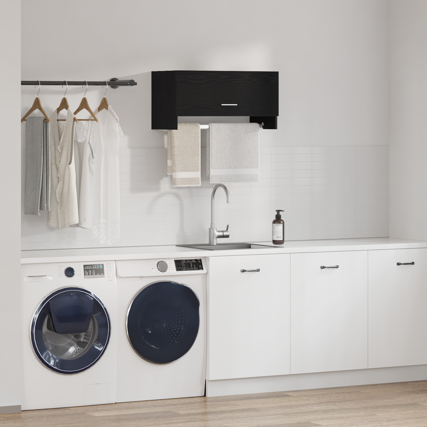 Garderobe Sort Eg 70X32,5X35 Cm - Bygget I Træ