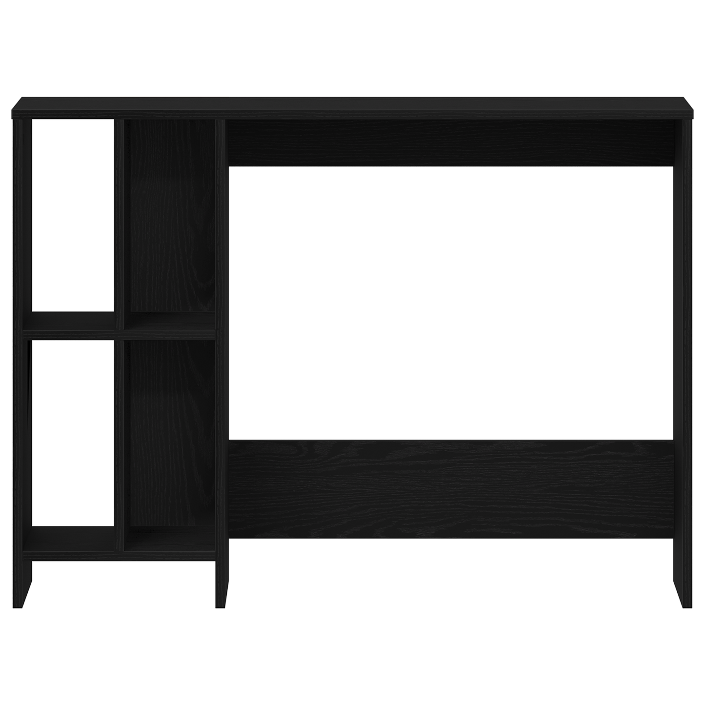 Skrivebord I Sort Eg 102,5X35X75 Cm - Konstrueret Træ