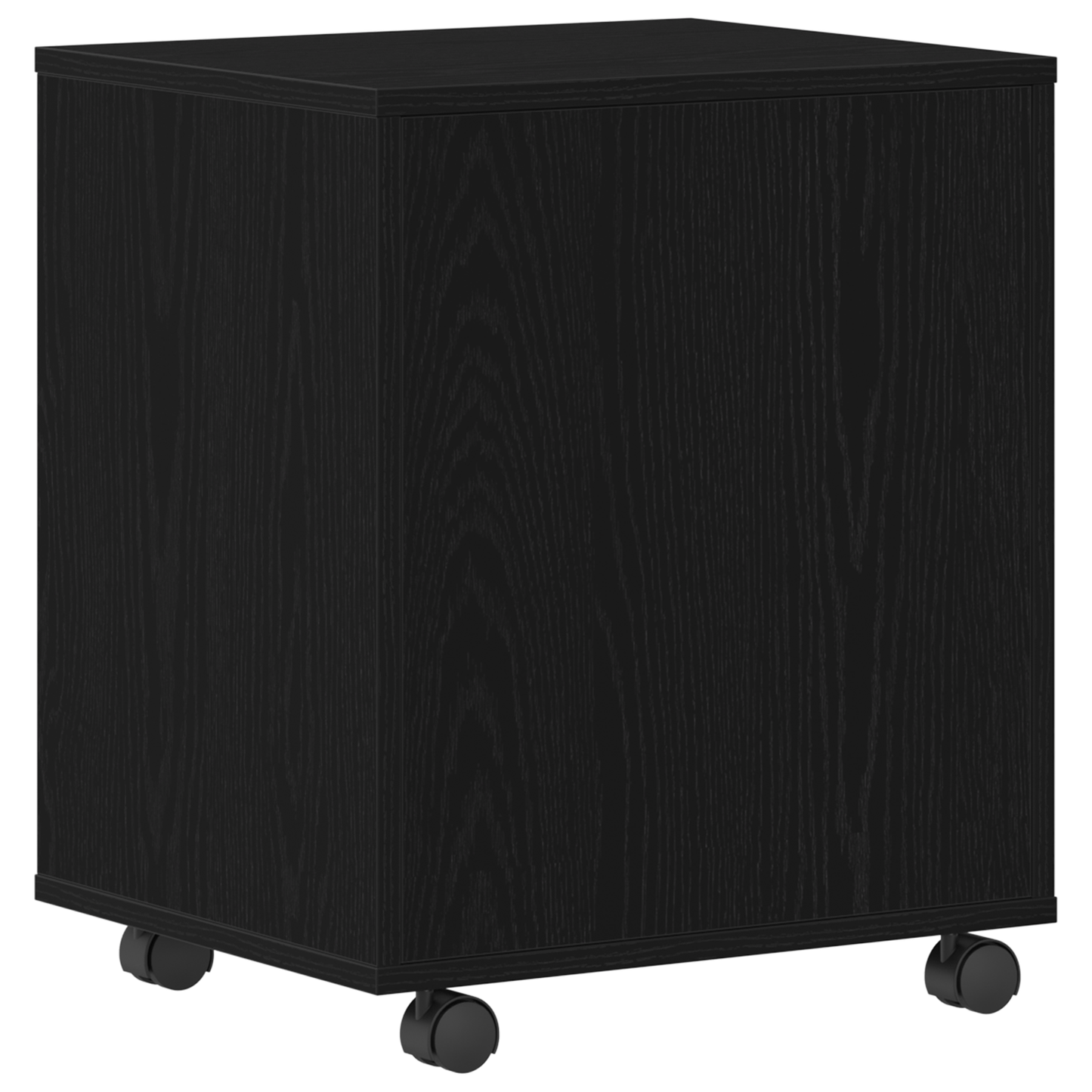 Rullekabinet I Sort Eg 45X38X54 Cm - Bygget I Træ