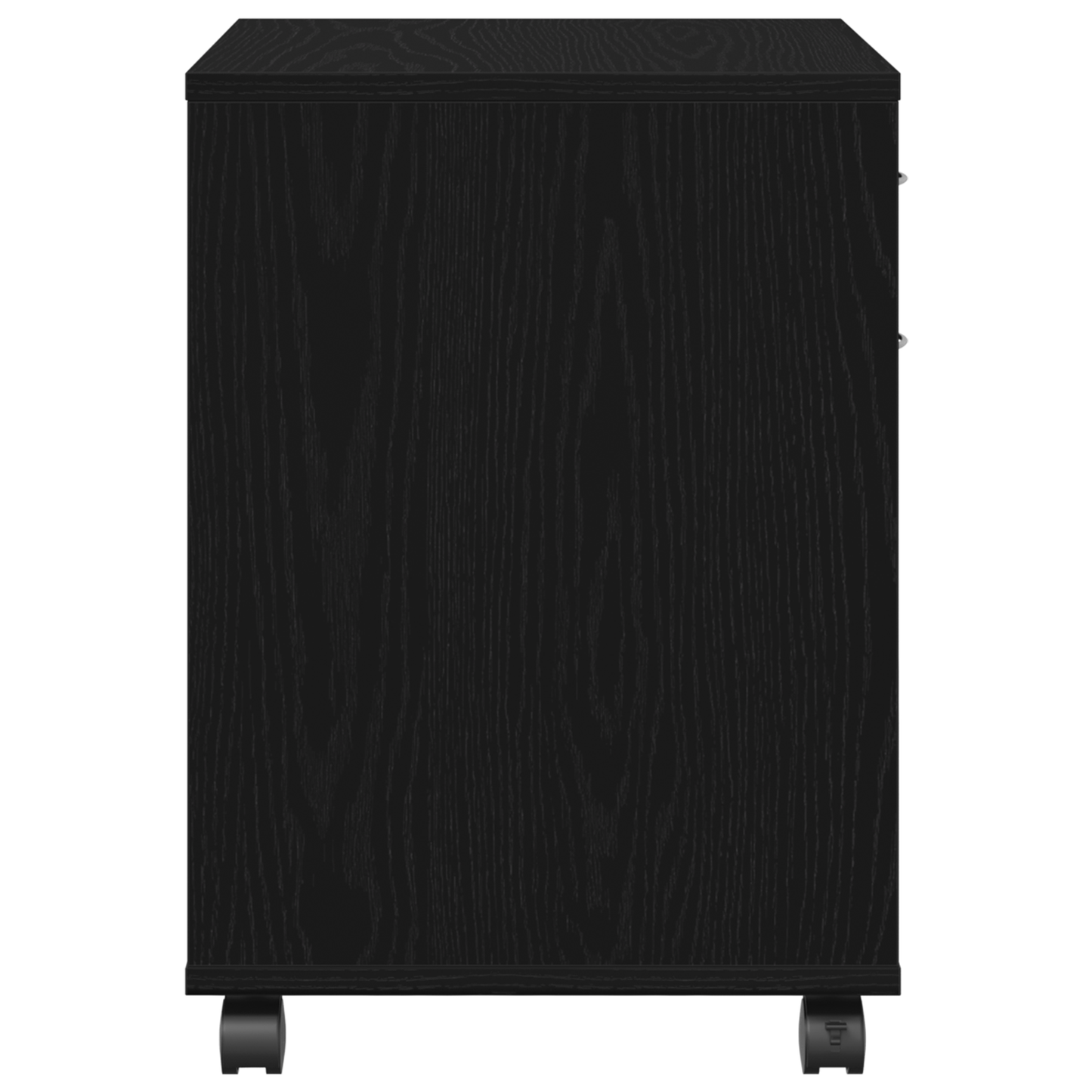 Rullekabinet I Sort Eg 45X38X54 Cm - Bygget I Træ