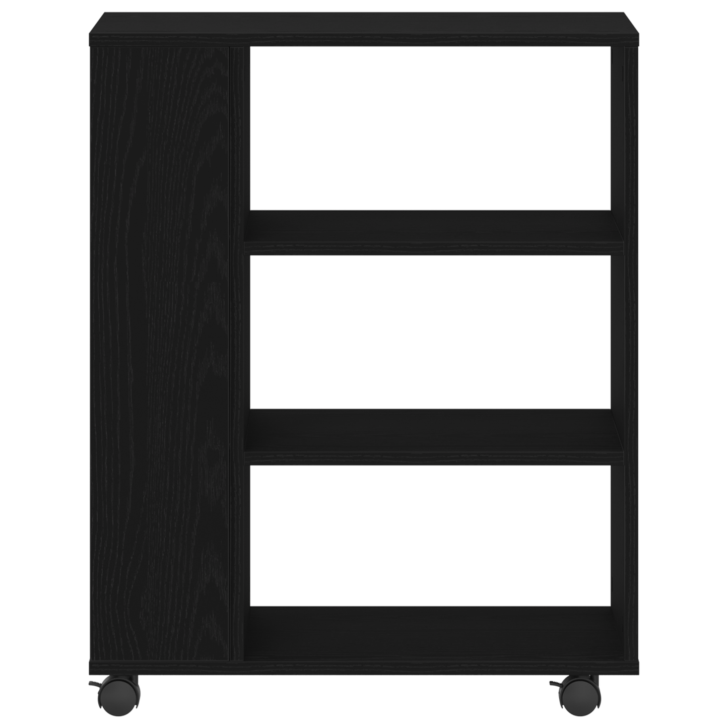 Rullekabinettet Sort Eg 60X35X75 Cm Lavet Af Træ