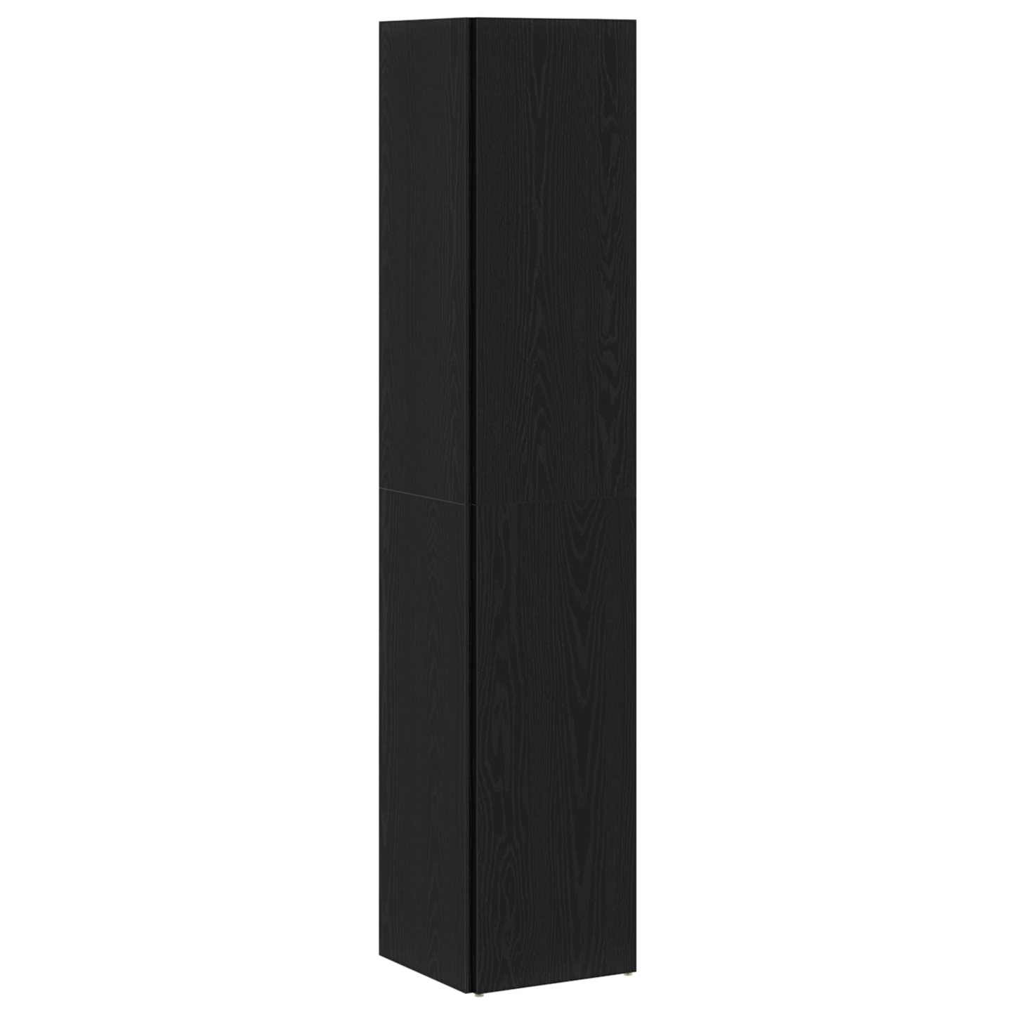 Hjørneskab Sort Eg 33X33X164,5 Cm Lavet Af Træ