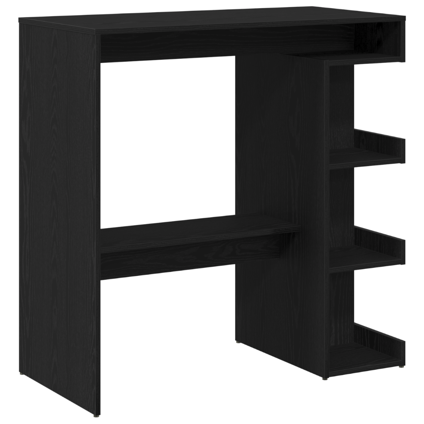 Sort Eg Bar Bord Med Opbevaringshylde, 100X50X101.5 Cm