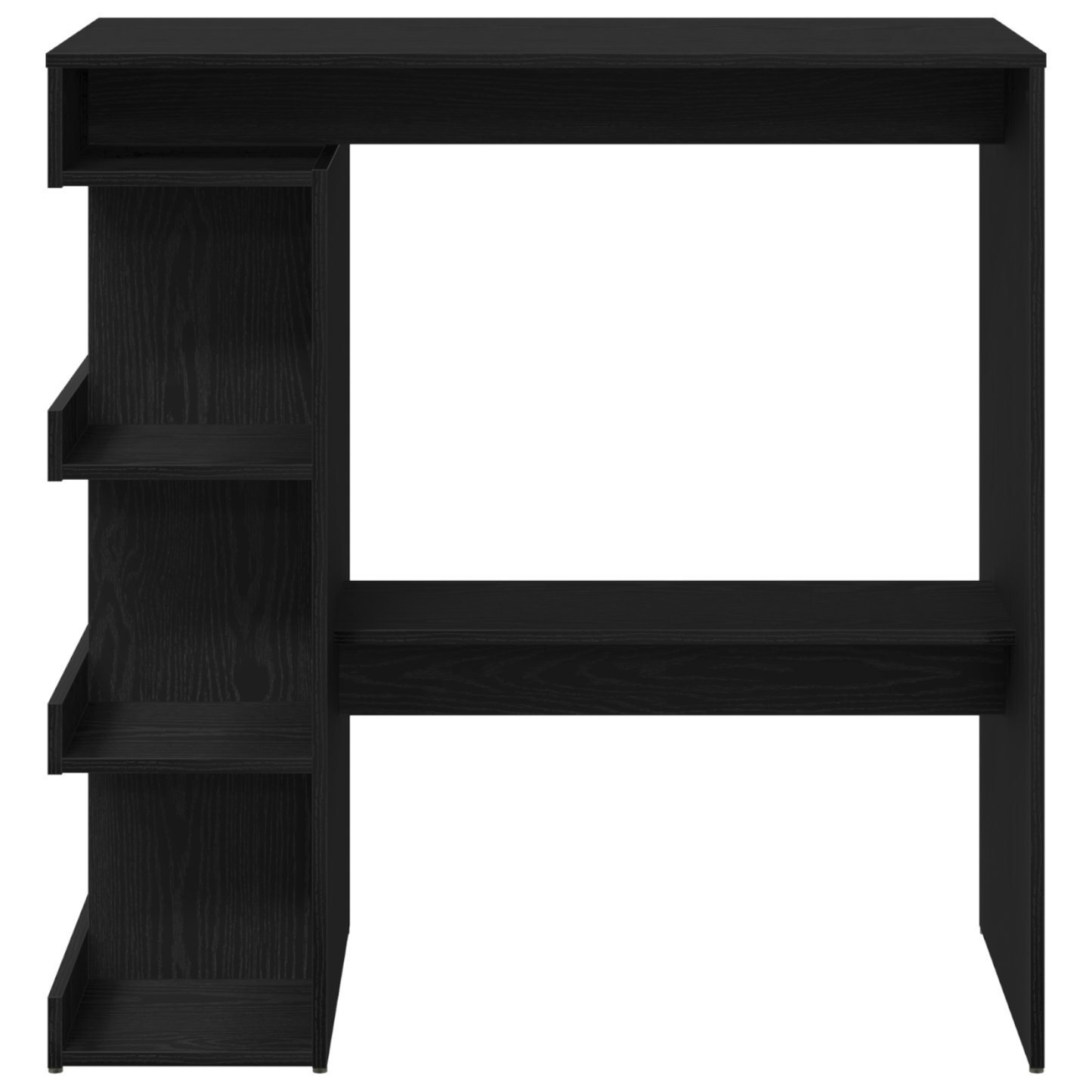Sort Eg Bar Bord Med Opbevaringshylde, 100X50X101.5 Cm