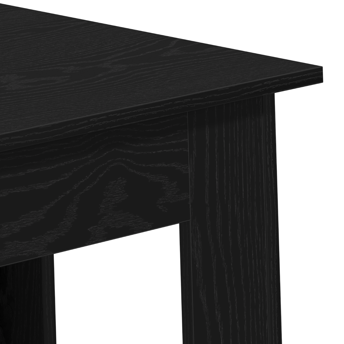 Barbord Med Hylde - Sort Eg, 102X50X103.5 Cm, Lavet Af Ingeniørtræ