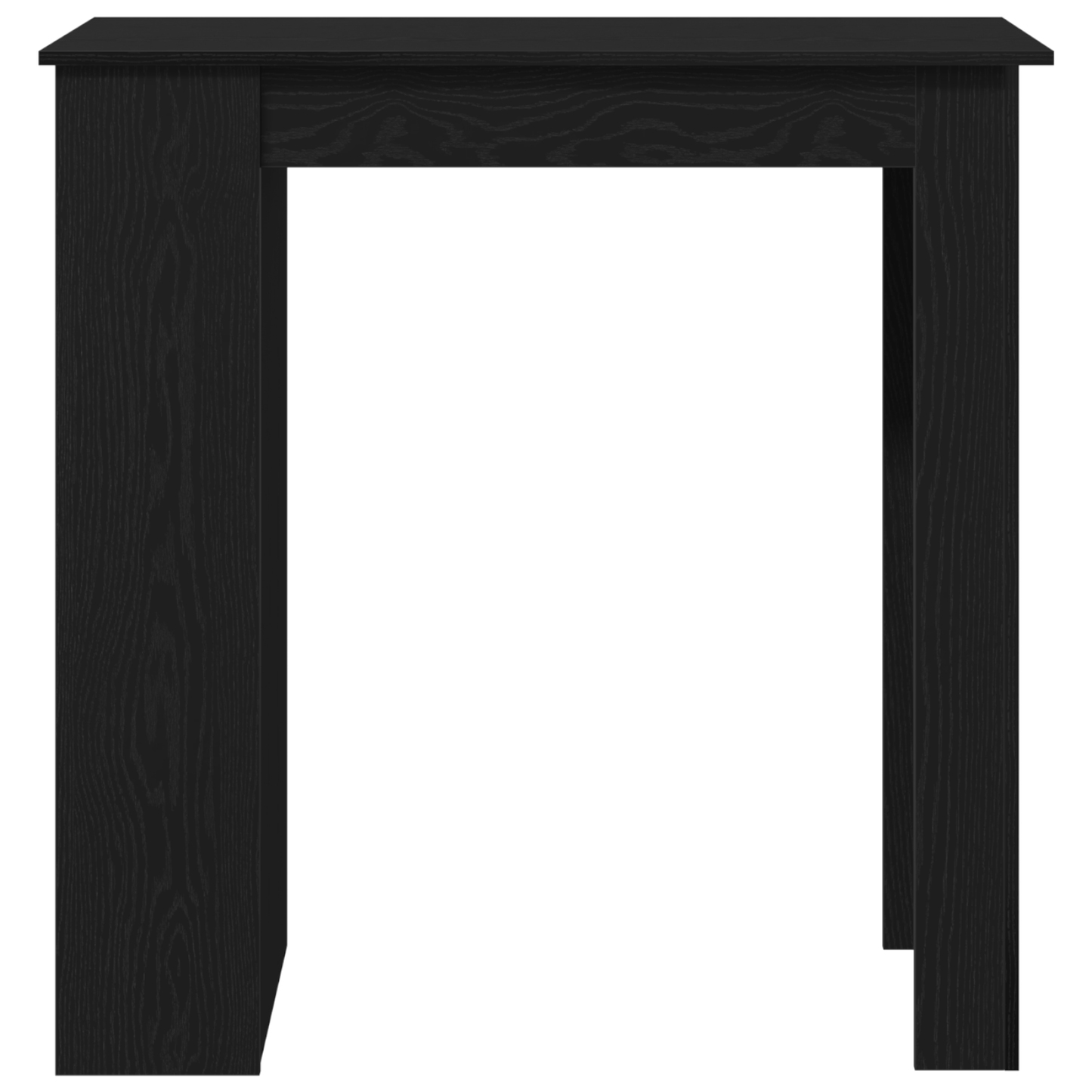 Barbord Med Hylde - Sort Eg, 102X50X103.5 Cm, Lavet Af Ingeniørtræ