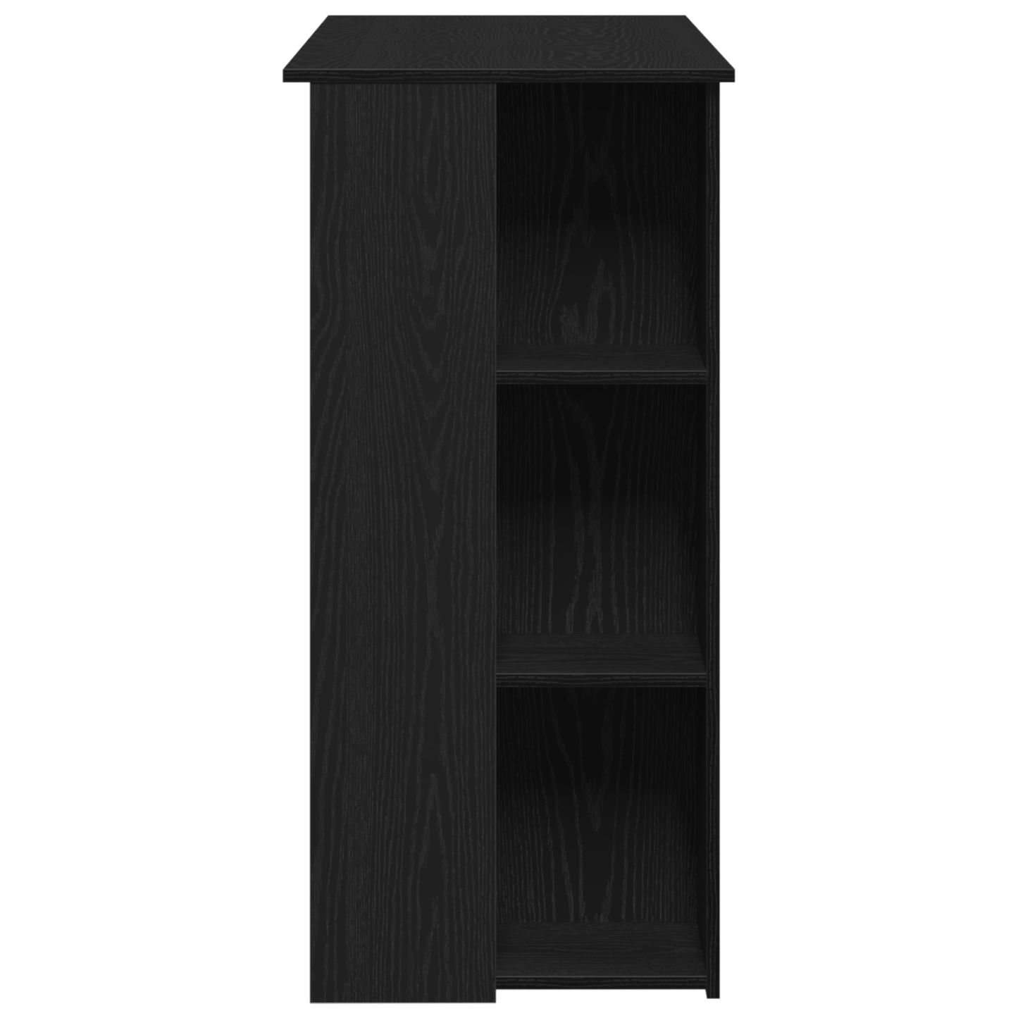 Barbord Med Hylde - Sort Eg, 102X50X103.5 Cm, Lavet Af Ingeniørtræ