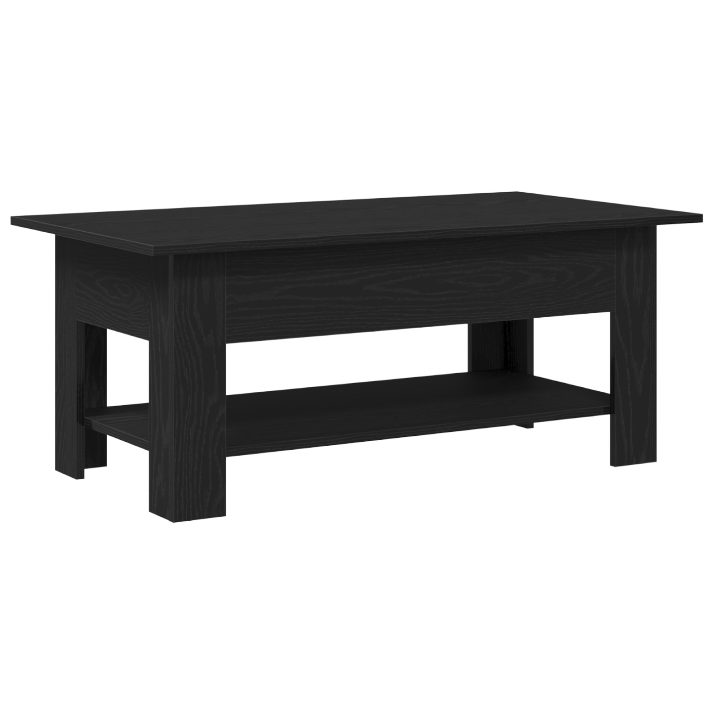 Sort Eg Kaffebord 102X55X42 Cm Lavet Af Træ