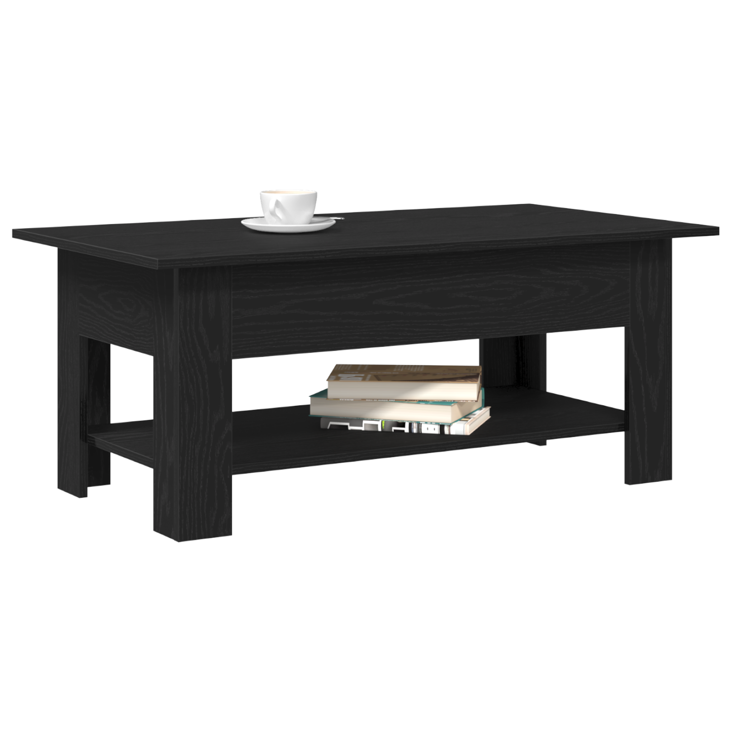 Sort Eg Kaffebord 102X55X42 Cm Lavet Af Træ