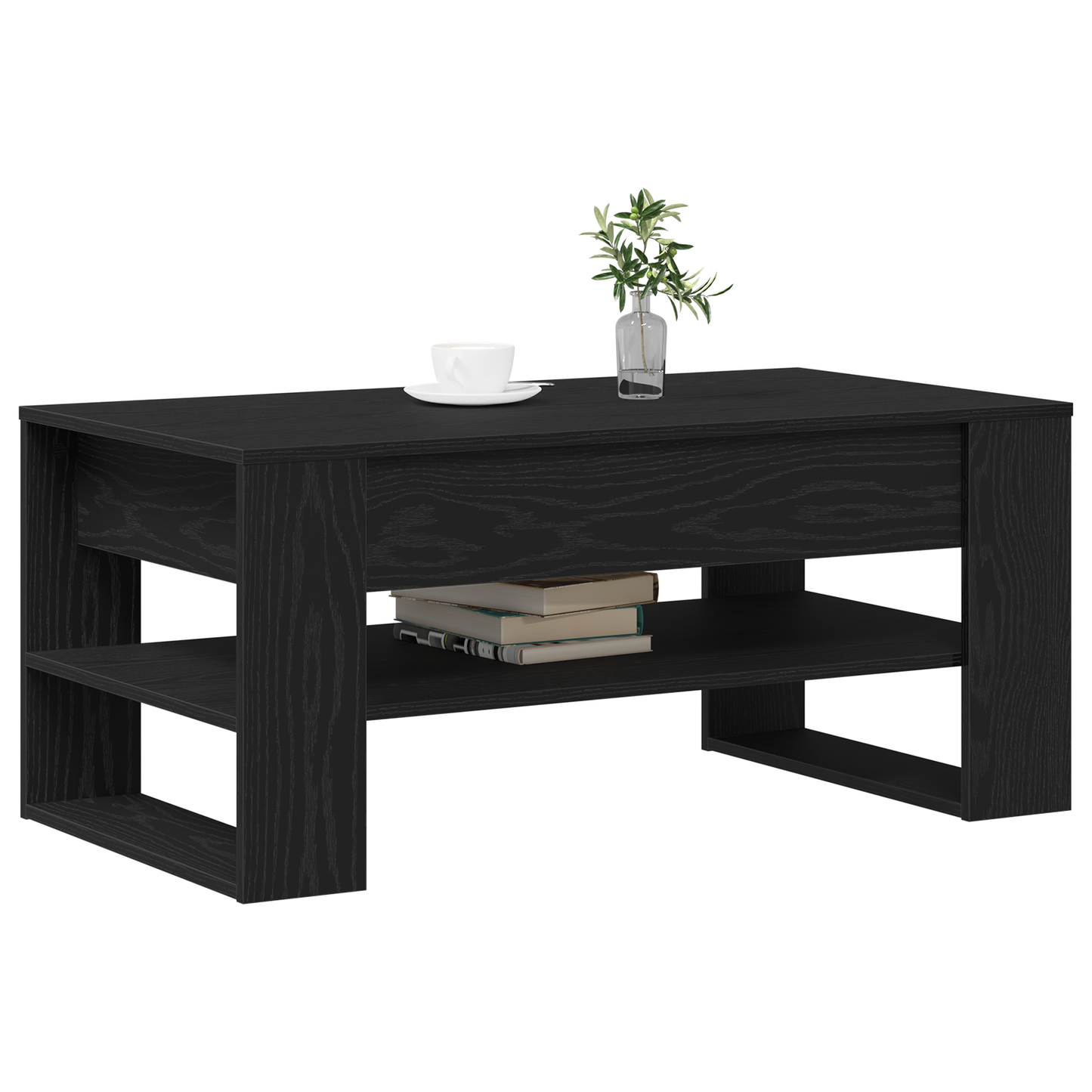 Kaffebord I Sort Eg 102X55X45 Cm I Træ