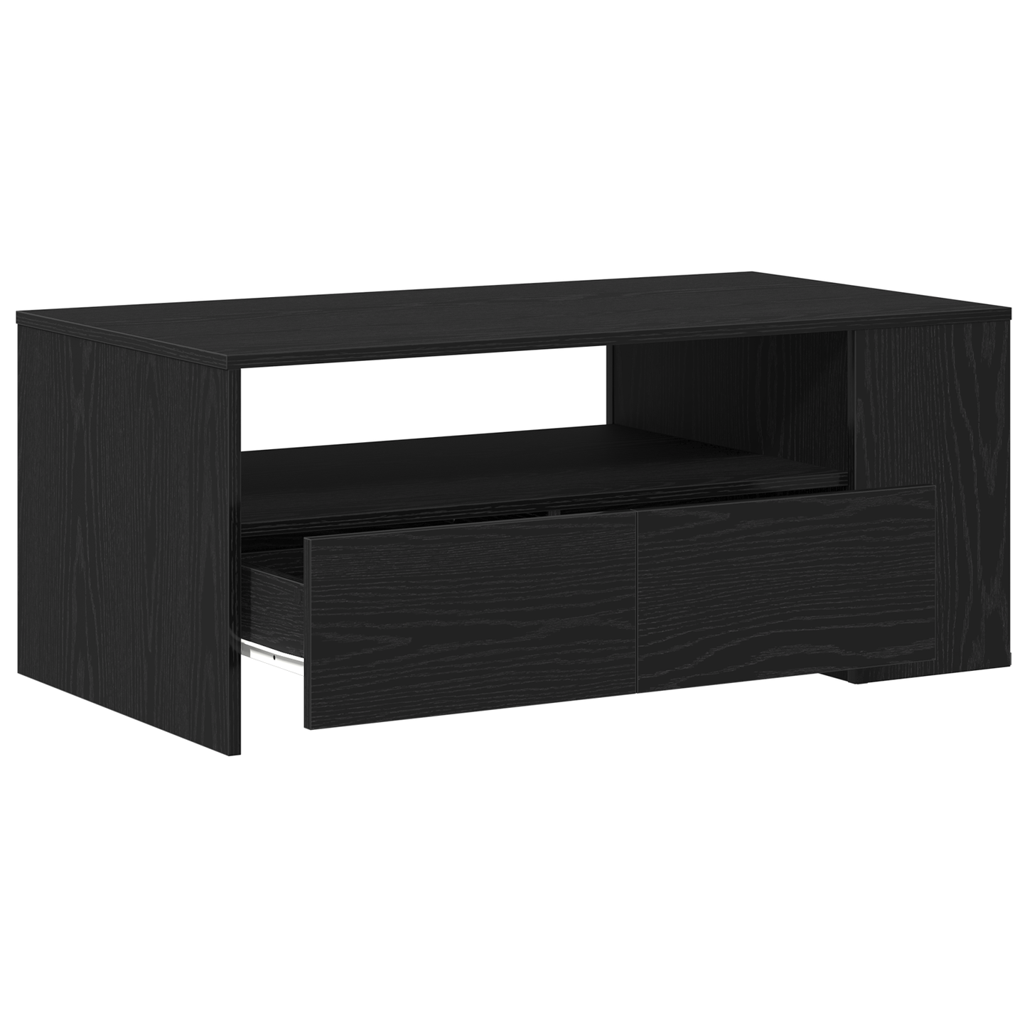 Sort Eg Kaffebord 102X55X43.5 Cm Fremstillet Af Sammenpresset Træ