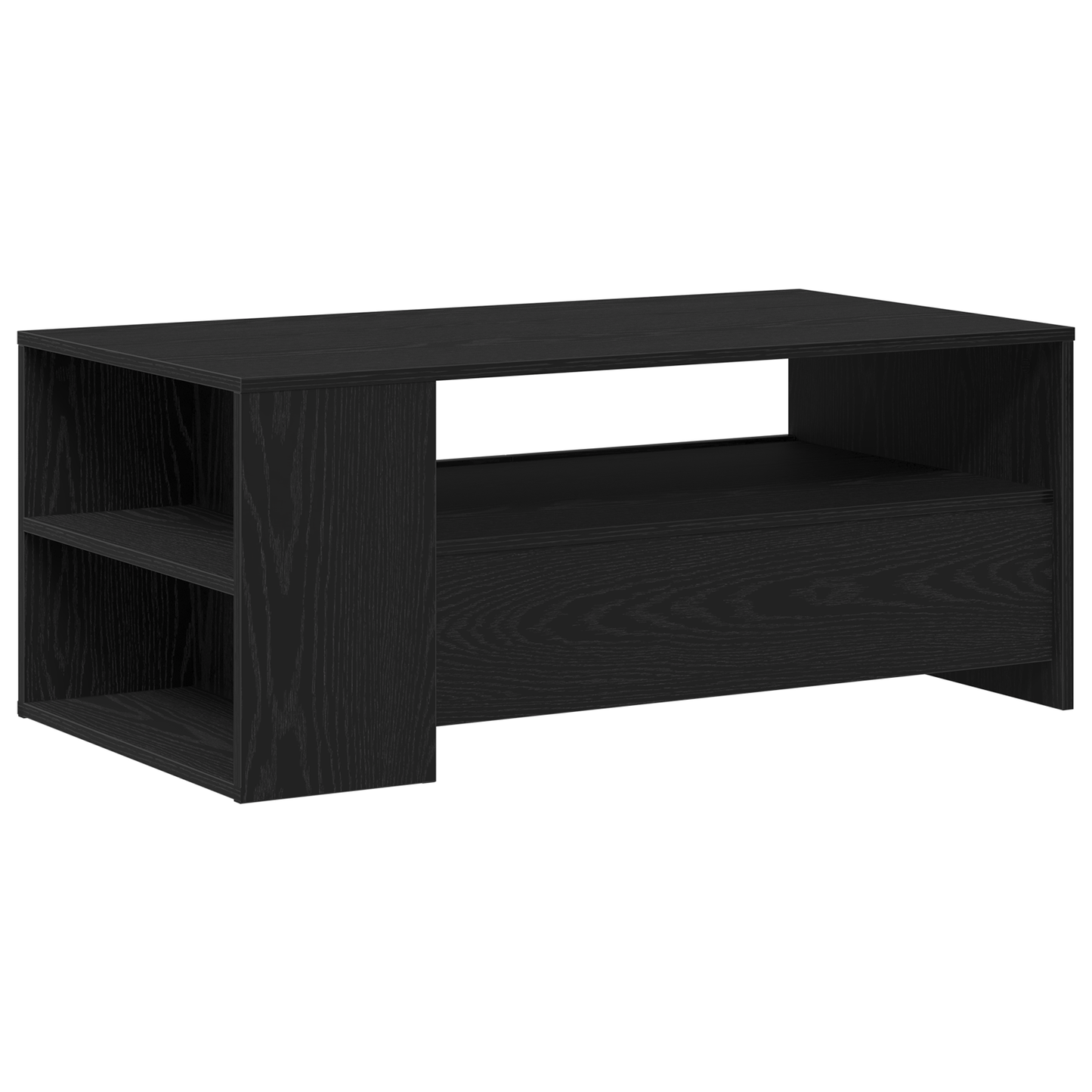 Sort Eg Kaffebord 102X55X43.5 Cm Fremstillet Af Sammenpresset Træ