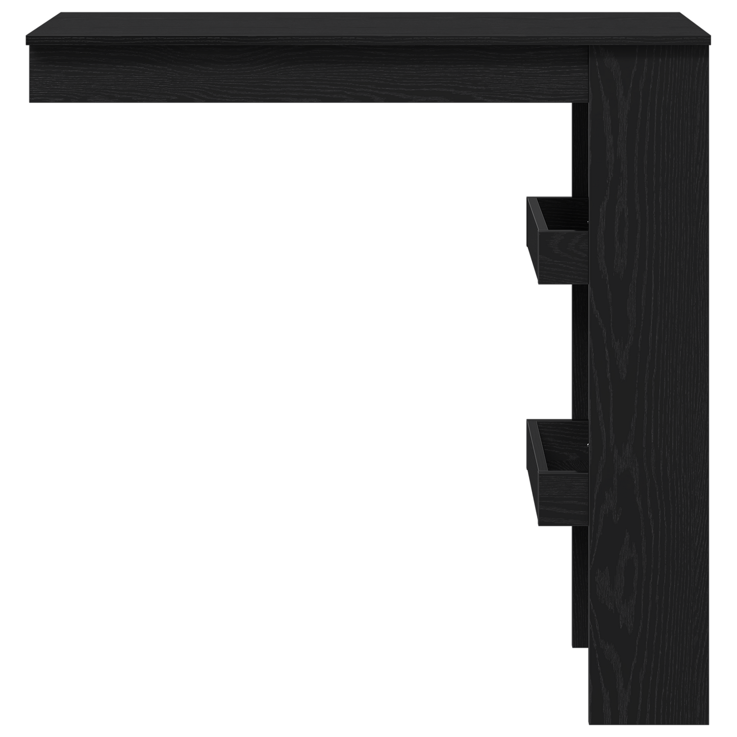 Væg Barbord - Sort Eg - 102X55X103.5 Cm - Lavet Af Konstrueret Træ