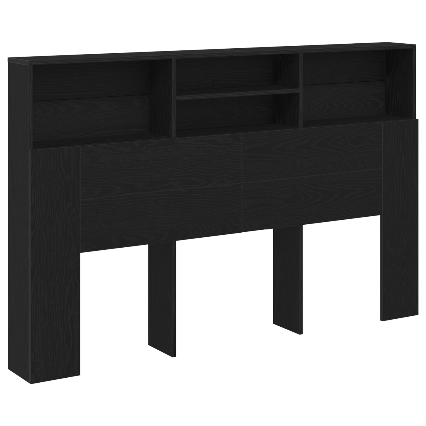 Hovedgavl Skab I Sort Eg - 160X19X103,5 Cm Lavet Af Spånplade