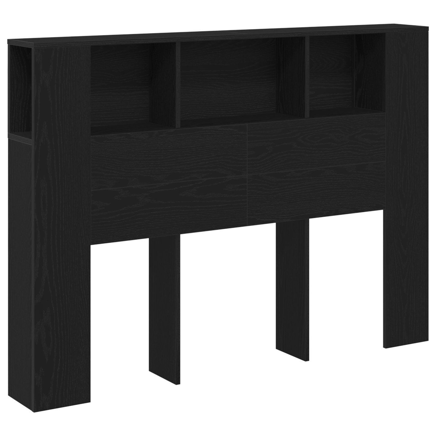 Sort Eg Hovedgavl Kabinet - 140X19X104,5 Cm - Lavet Af Ingeniørtræ