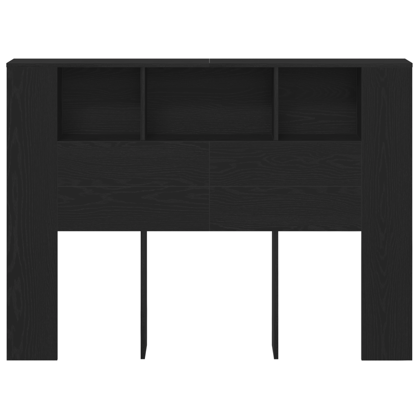 Sort Eg Hovedgavl Kabinet - 140X19X104,5 Cm - Lavet Af Ingeniørtræ