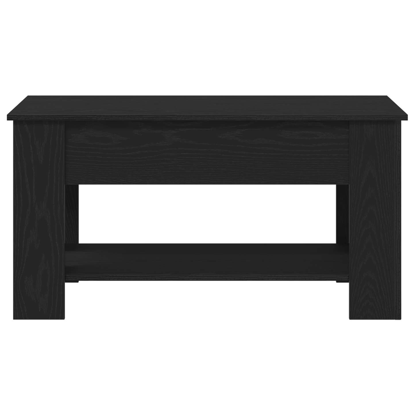 Sort Eg Kaffebord - 101X49X52 Cm Lavet Af Konstrueret Træ