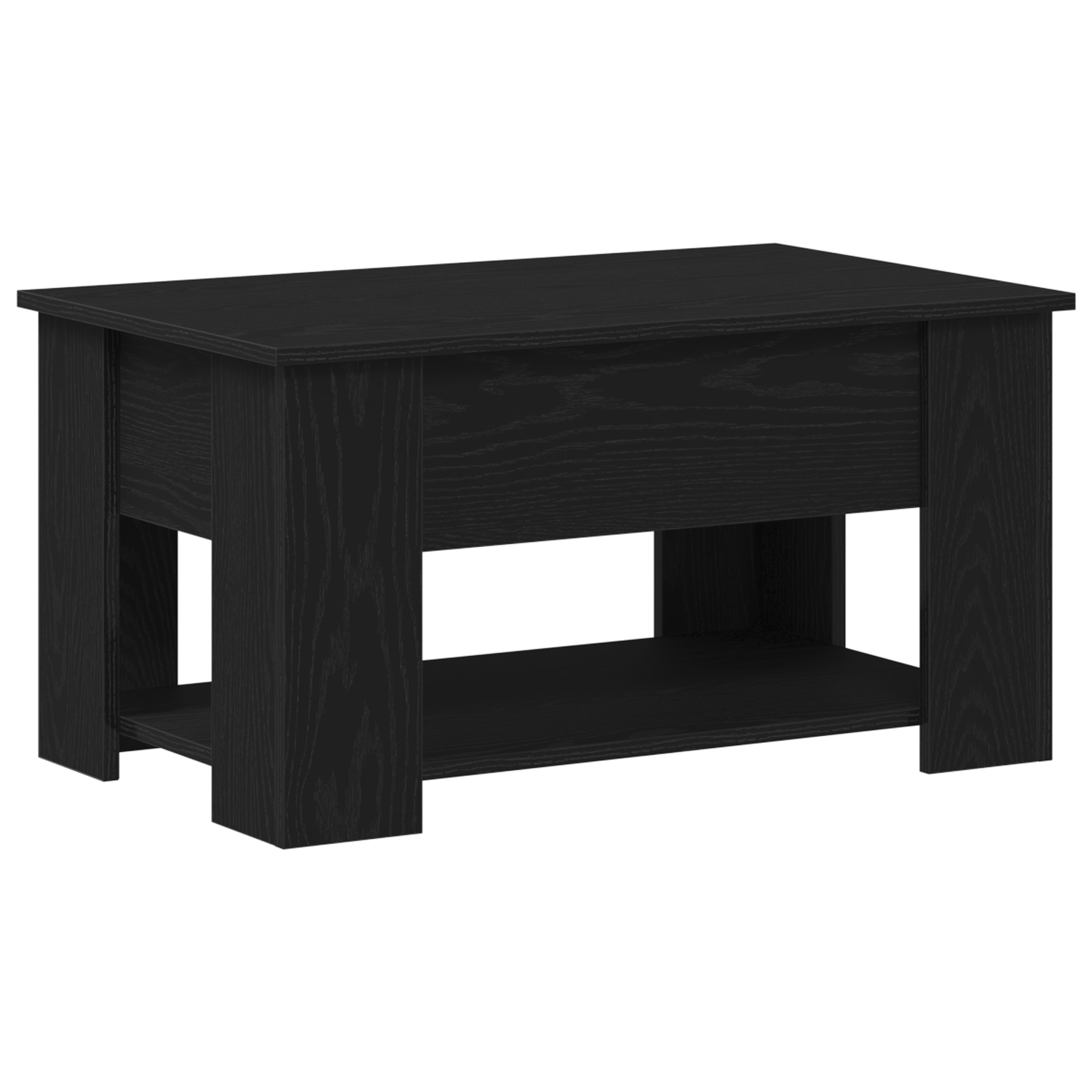 Sort Eg Kaffebord 79X49X41 Cm Lavet Af Ingeniørtræ