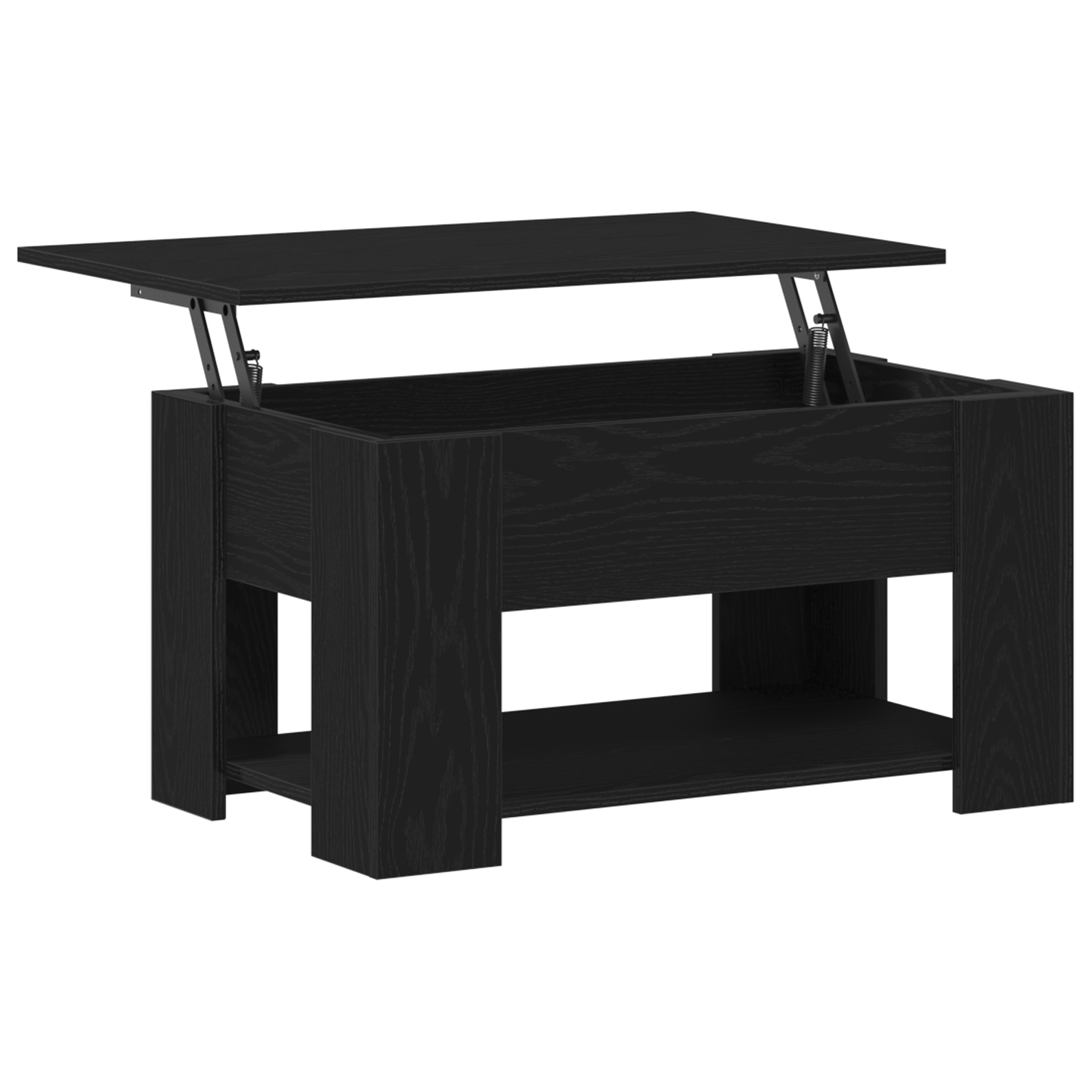 Sort Eg Kaffebord 79X49X41 Cm Lavet Af Ingeniørtræ