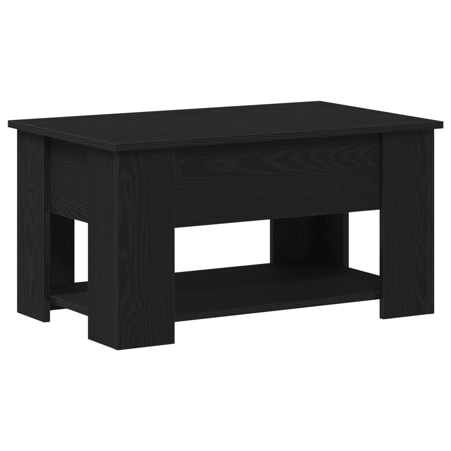 Sort Eg Kaffebord 79X49X41 Cm Lavet Af Ingeniørtræ