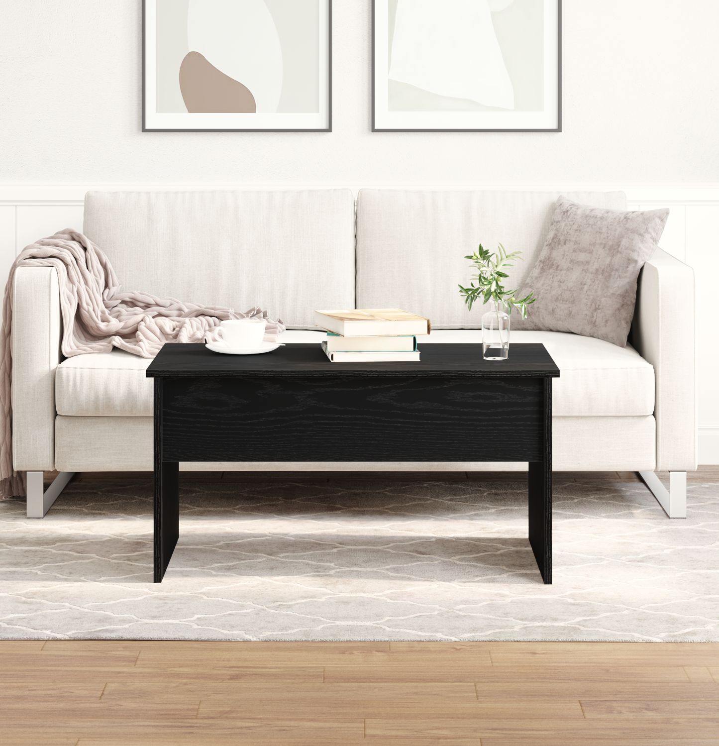 Sort Eg Kaffebord - 80 X 50,5 X 41,5 Cm