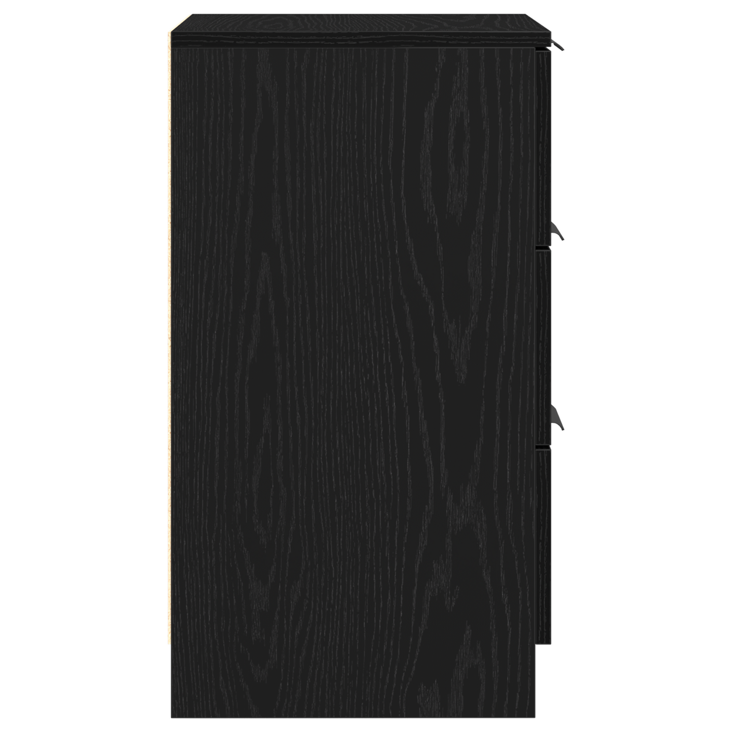 Sort Eg Sengebord - 40X65X65 Cm