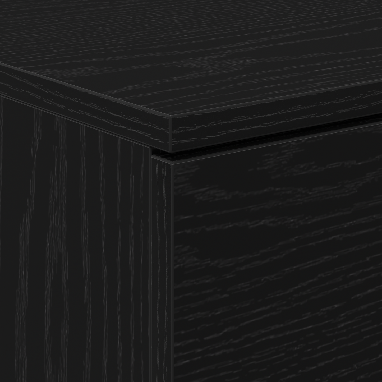 Sengeborde 2 Pakke Sort Eg 40X65X65 Cm Lavet Af Konstrueret Træ