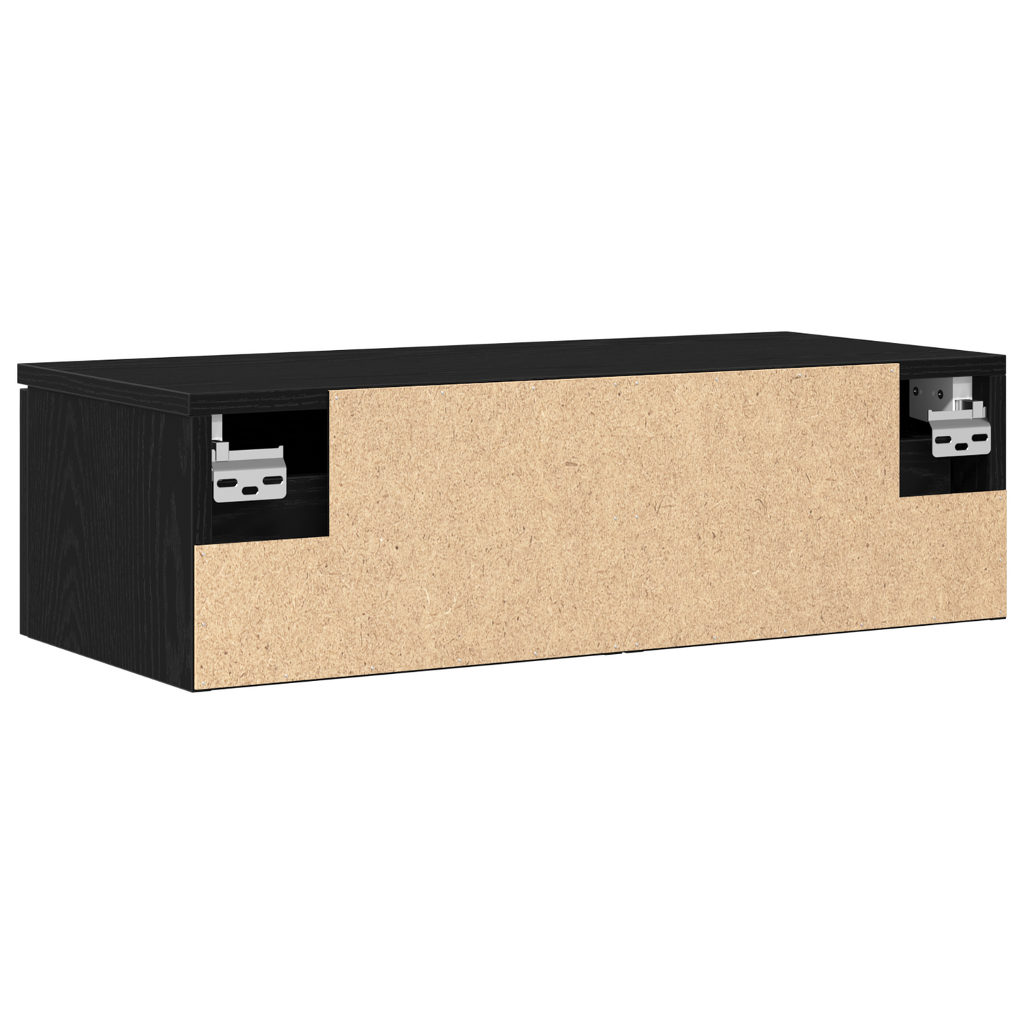 Sort Eg Vægskab 68X30X20 Cm Fremstillet Af Ingeniørtræ