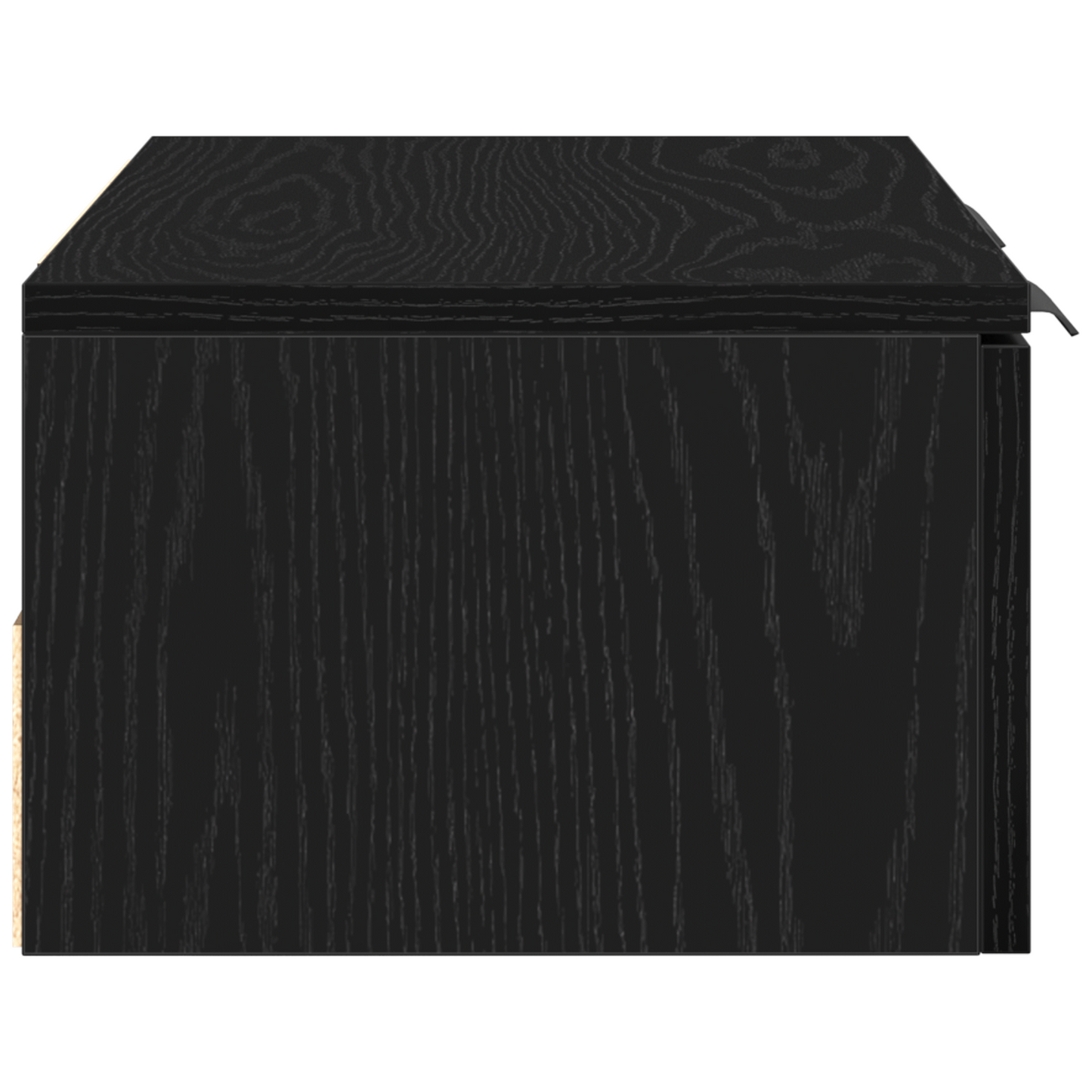 Sort Eg Vægskab 68X30X20 Cm Fremstillet Af Ingeniørtræ