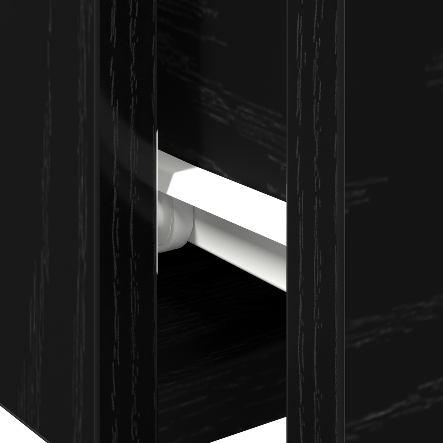 Sort Eg Væghylde 102X30X20 Cm Fremstillet Af Konstrueret Træ
