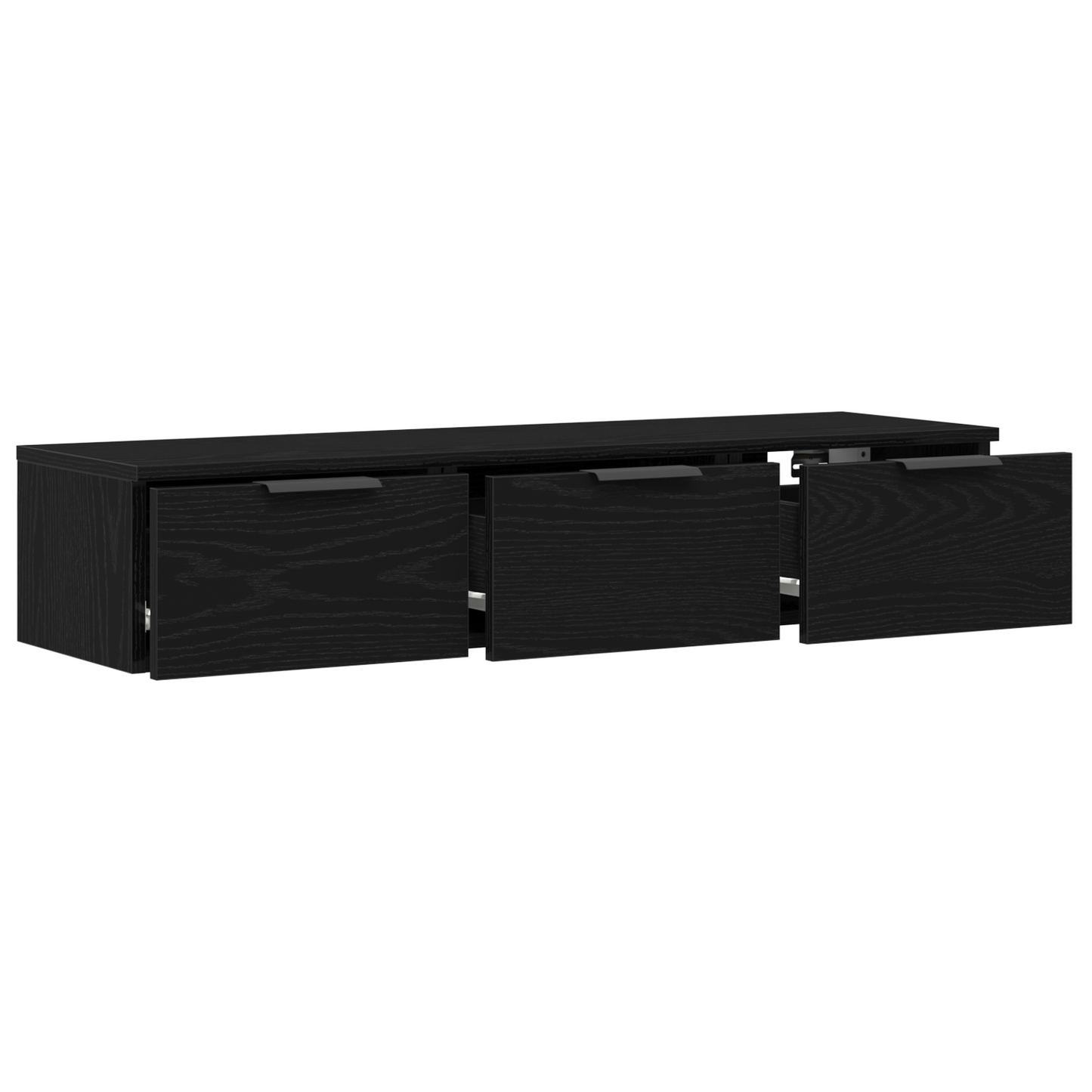 Sort Eg Væghylde 102X30X20 Cm Fremstillet Af Konstrueret Træ