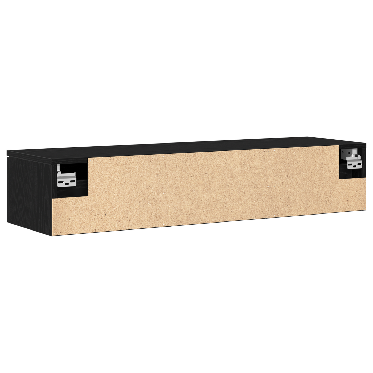 Sort Eg Væghylde 102X30X20 Cm Fremstillet Af Konstrueret Træ