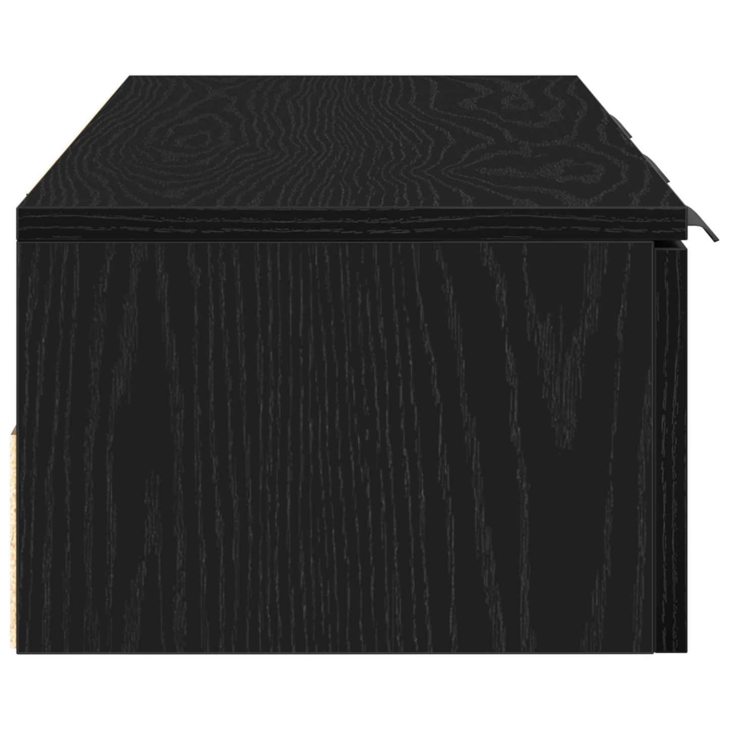 Sort Eg Væghylde 102X30X20 Cm Fremstillet Af Konstrueret Træ
