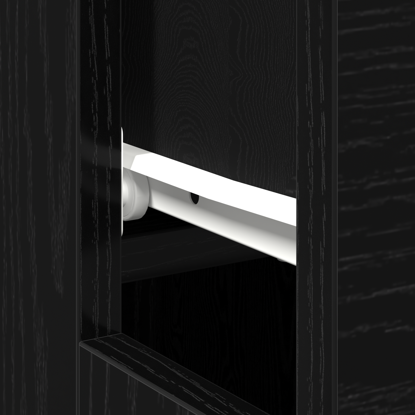 Sort Eg Skrivebord - 100X50X75 Cm - Lavet Af Konstrueret Træ