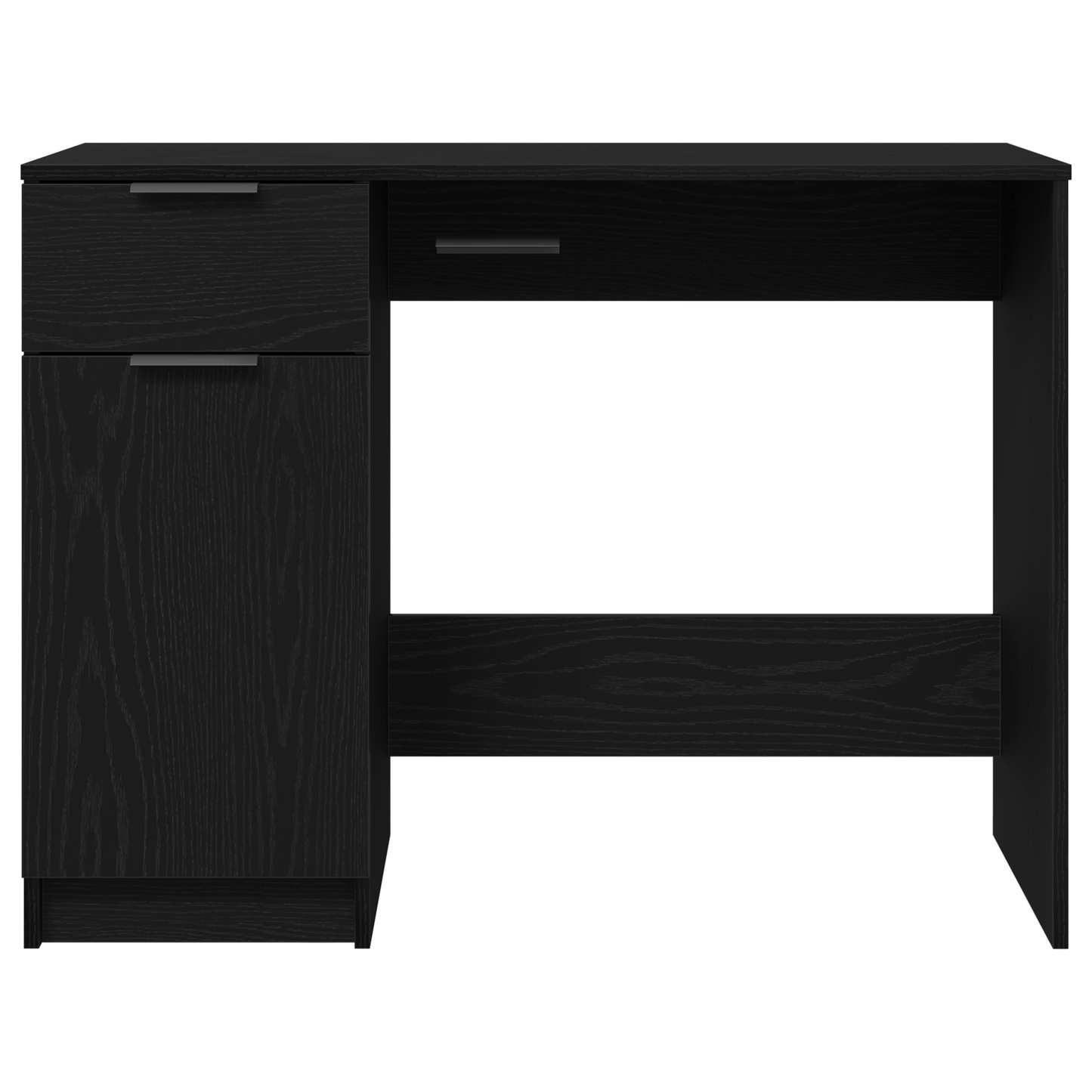 Sort Eg Skrivebord - 100X50X75 Cm - Lavet Af Konstrueret Træ