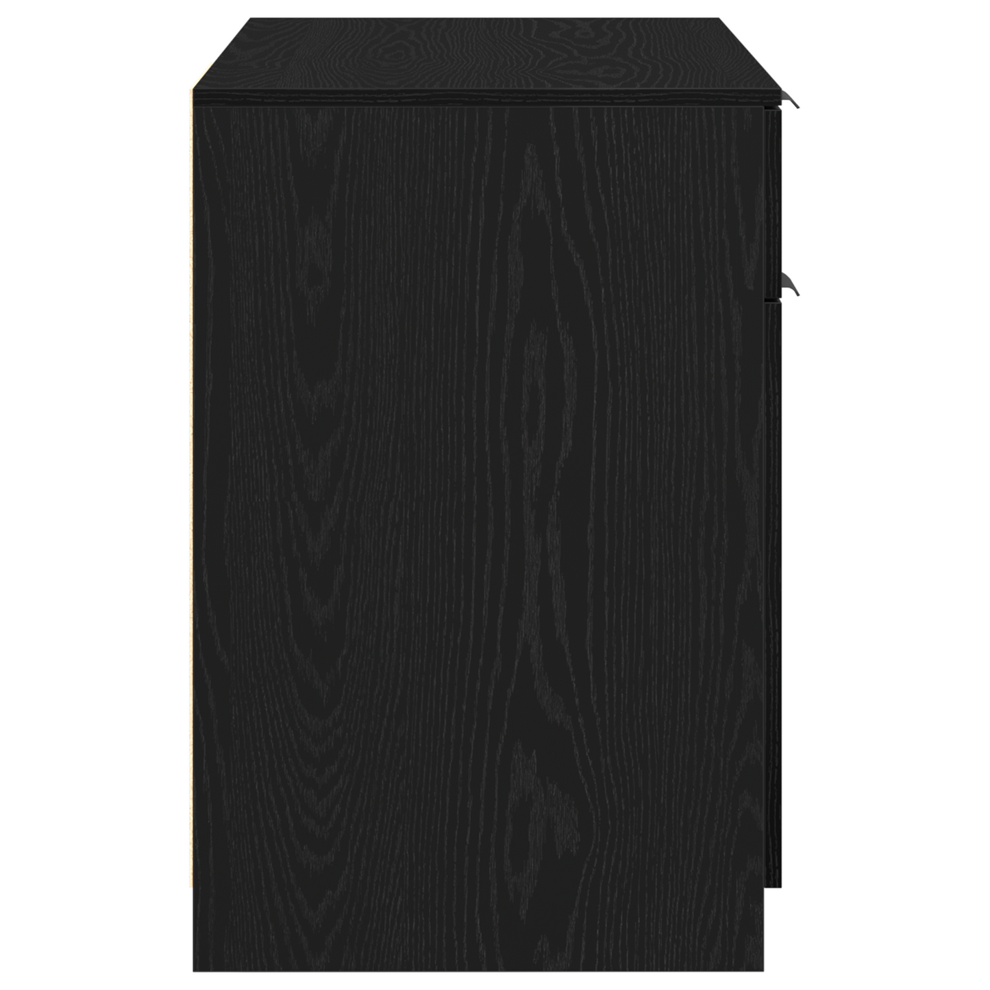 Sort Eg Skrivebord - 100X50X75 Cm - Lavet Af Konstrueret Træ
