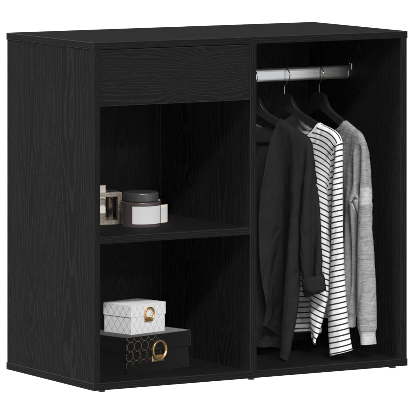 Sort Eg Kosmetiks Cabinet 80X40X75 Cm Lavet Af Konstrueret Træ