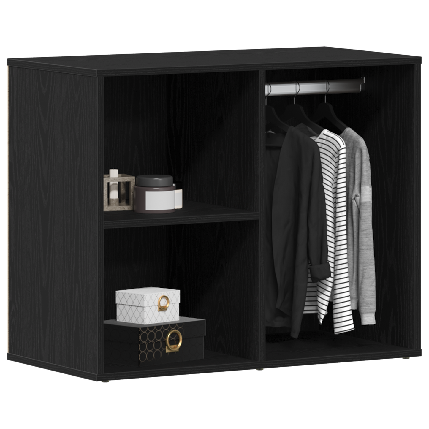 Sort Eg Kosmetisk Skab - 80X40X65 Cm