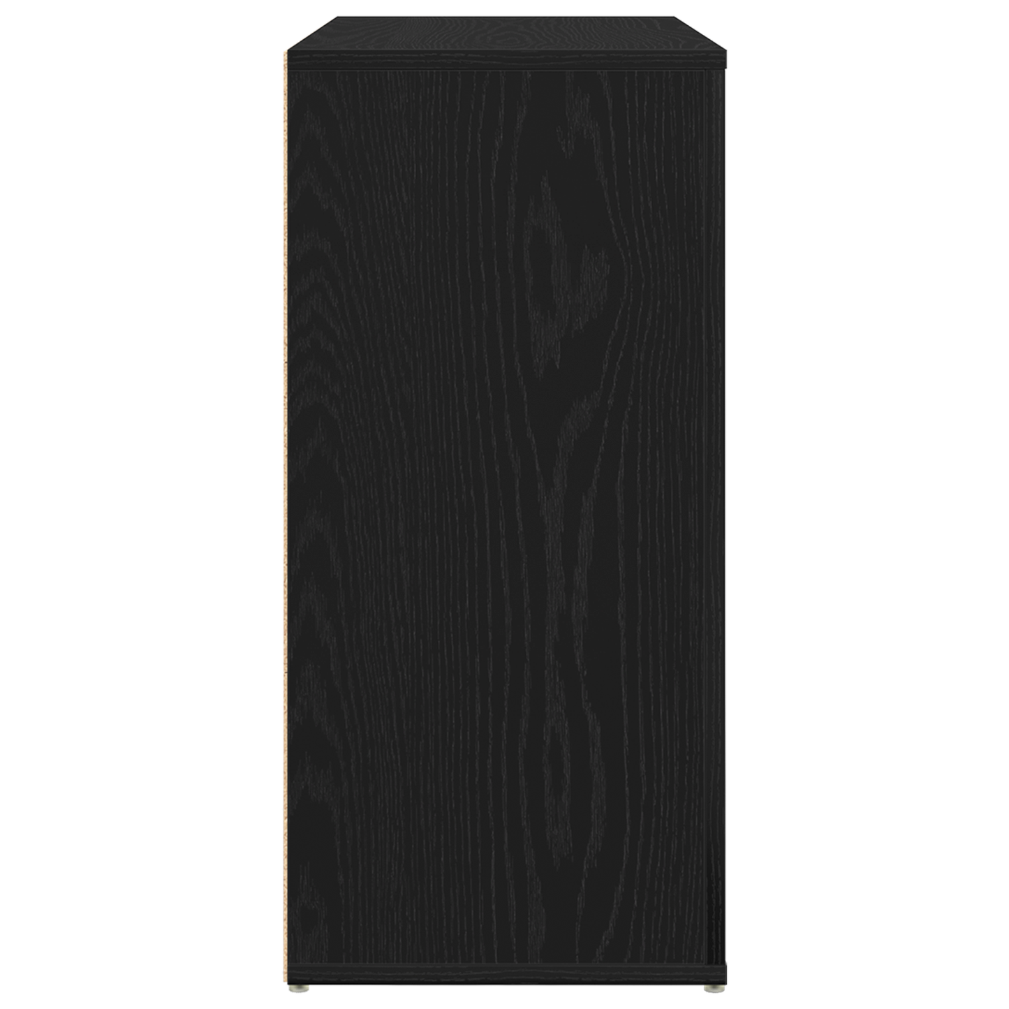 Skænk Sort Eg 80 X 33 X 70 Cm Konstrueret Træ