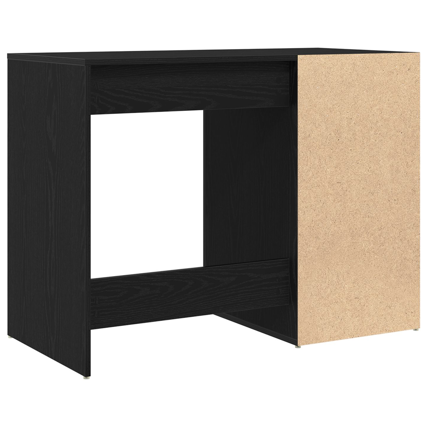 Skrivebord Sort Eg 100X49X75 Cm Konstrueret Træ